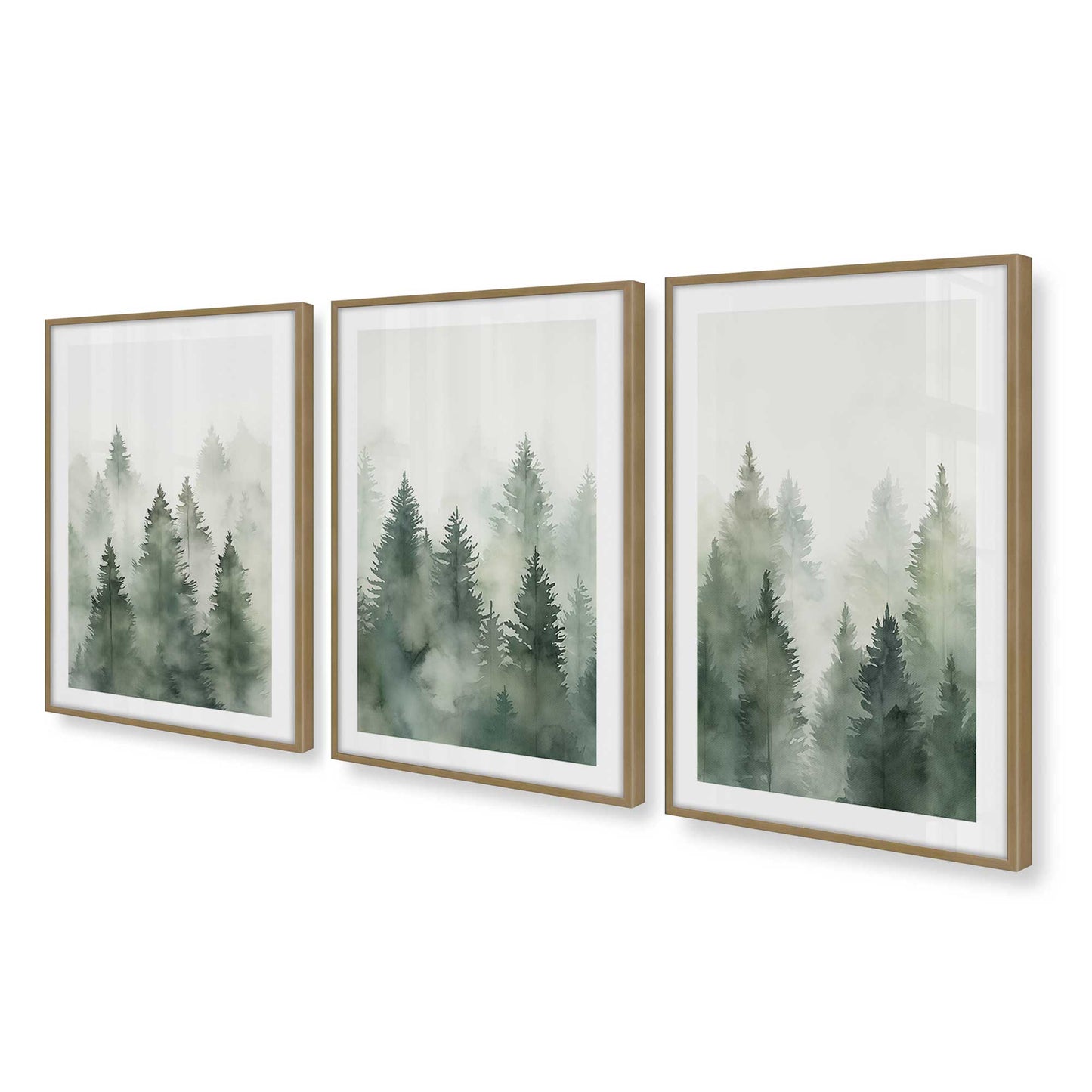 [Color:Brushed Gold], Picture of art in a Brushed Gold frame at an angle