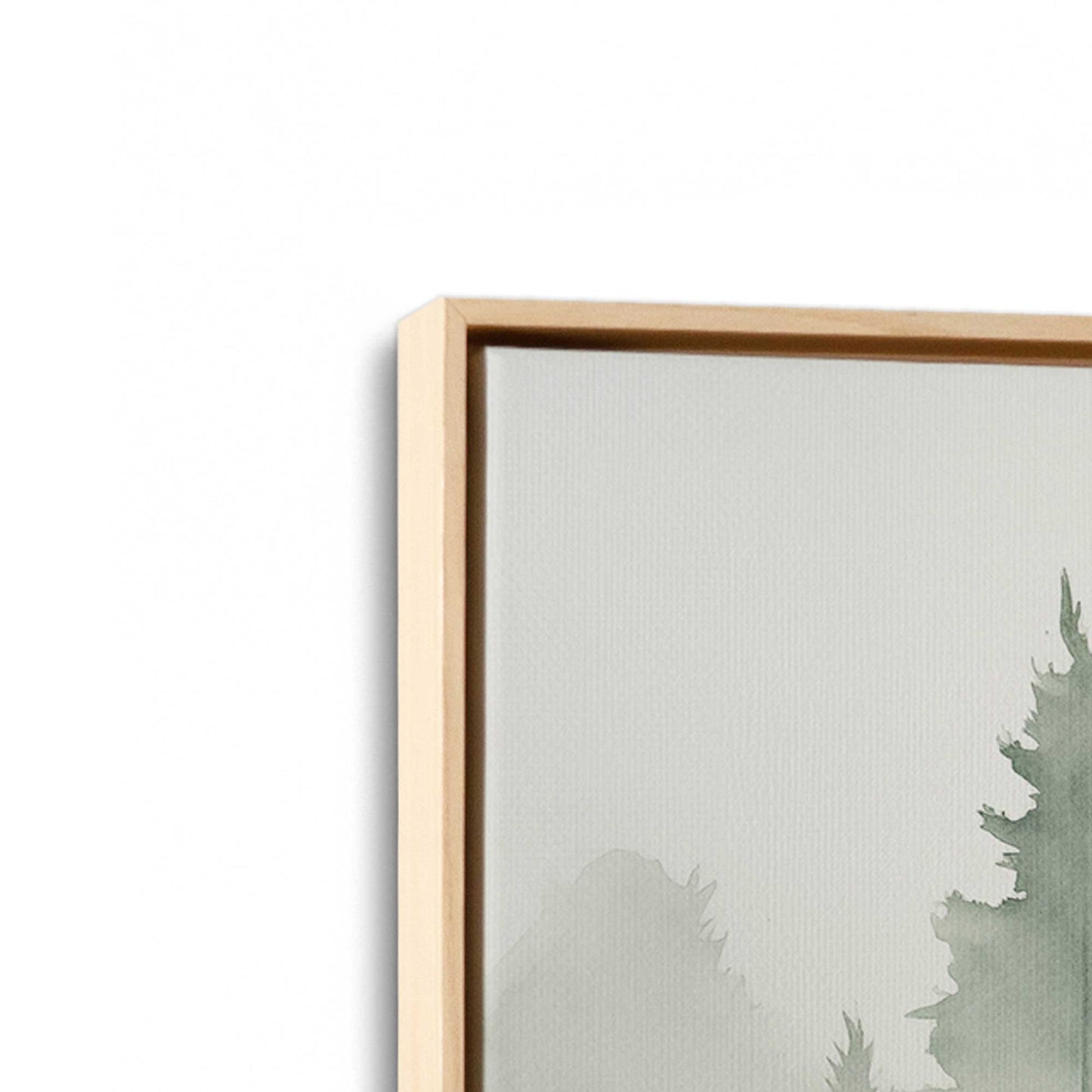 [Color:American Maple], Picture of art in a American Maple frame at an angle