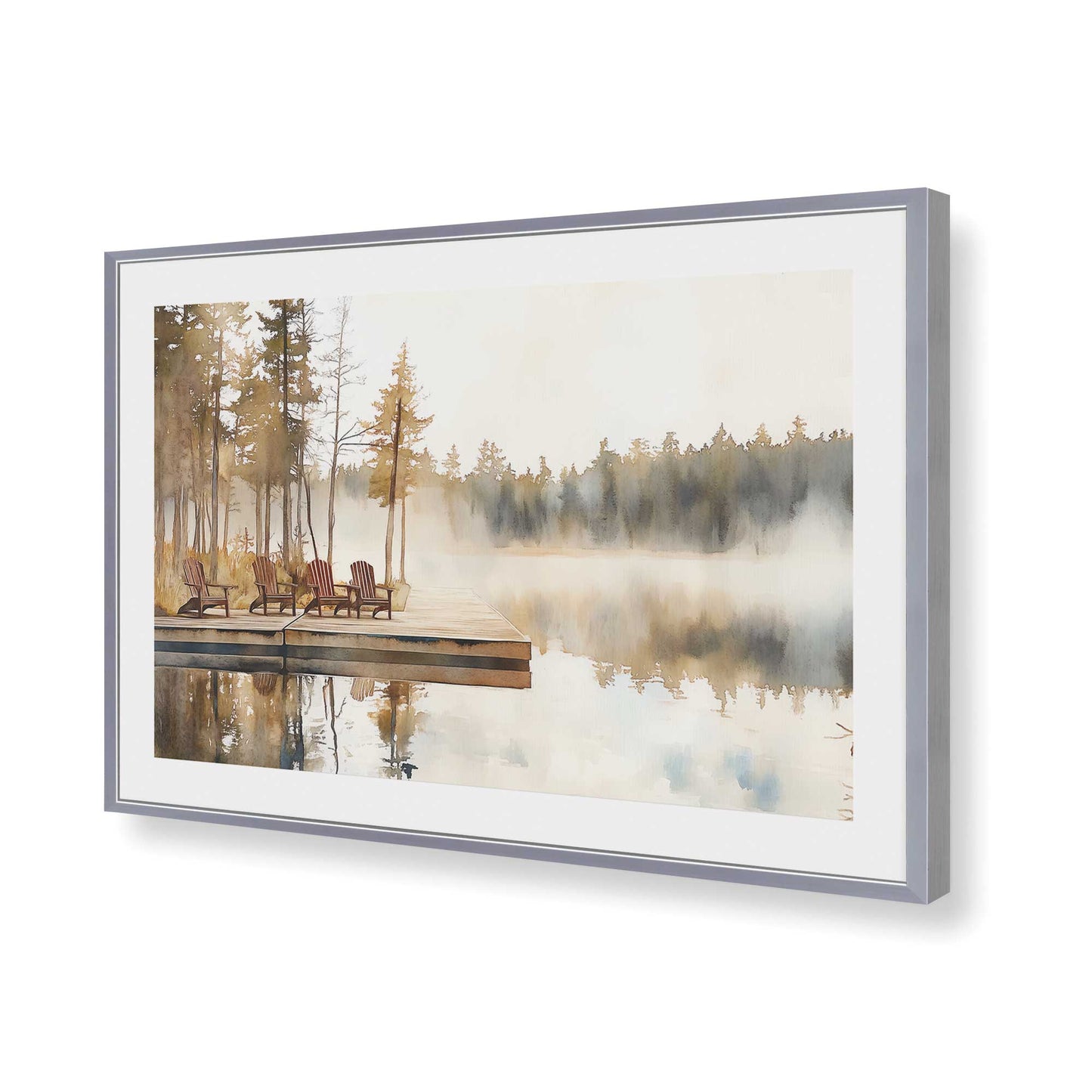 [Color:Polished Chrome], Picture of art in a Polished Chrome frame of the corner
