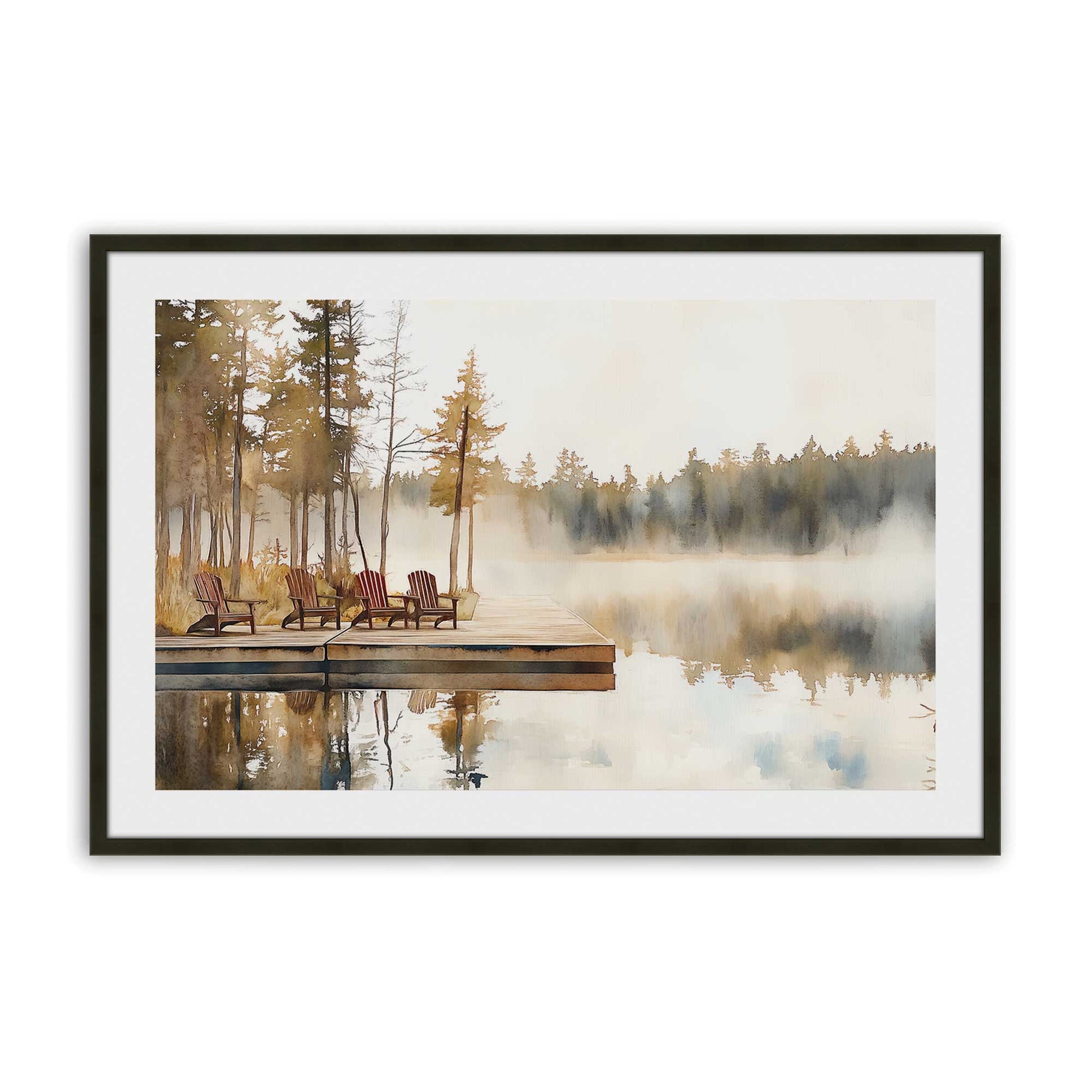 [Color:Satin Black], Picture of art in a Satin Black frame