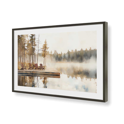 [Color:Satin Black], Picture of art in a Satin Black frame of the corner
