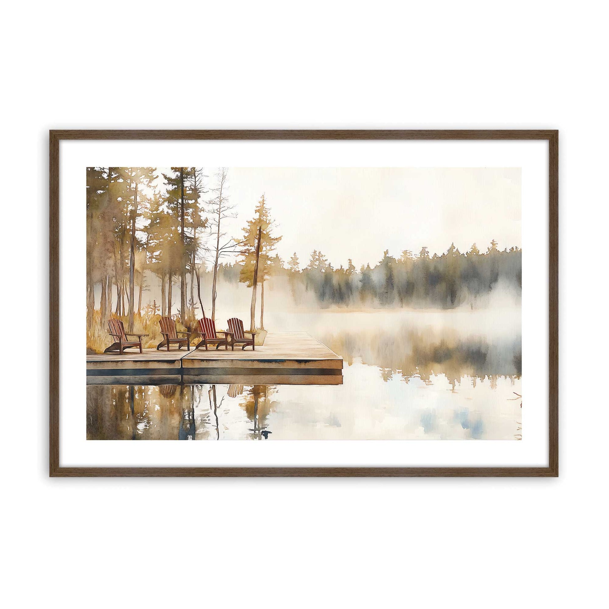 [Color:Walnut], Picture of art in a Walnut frame