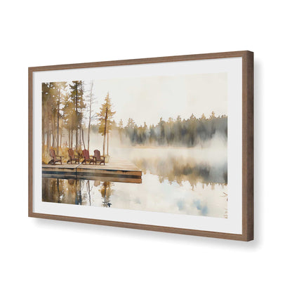 [Color:Walnut], Picture of art in a Walnut frame of the corner