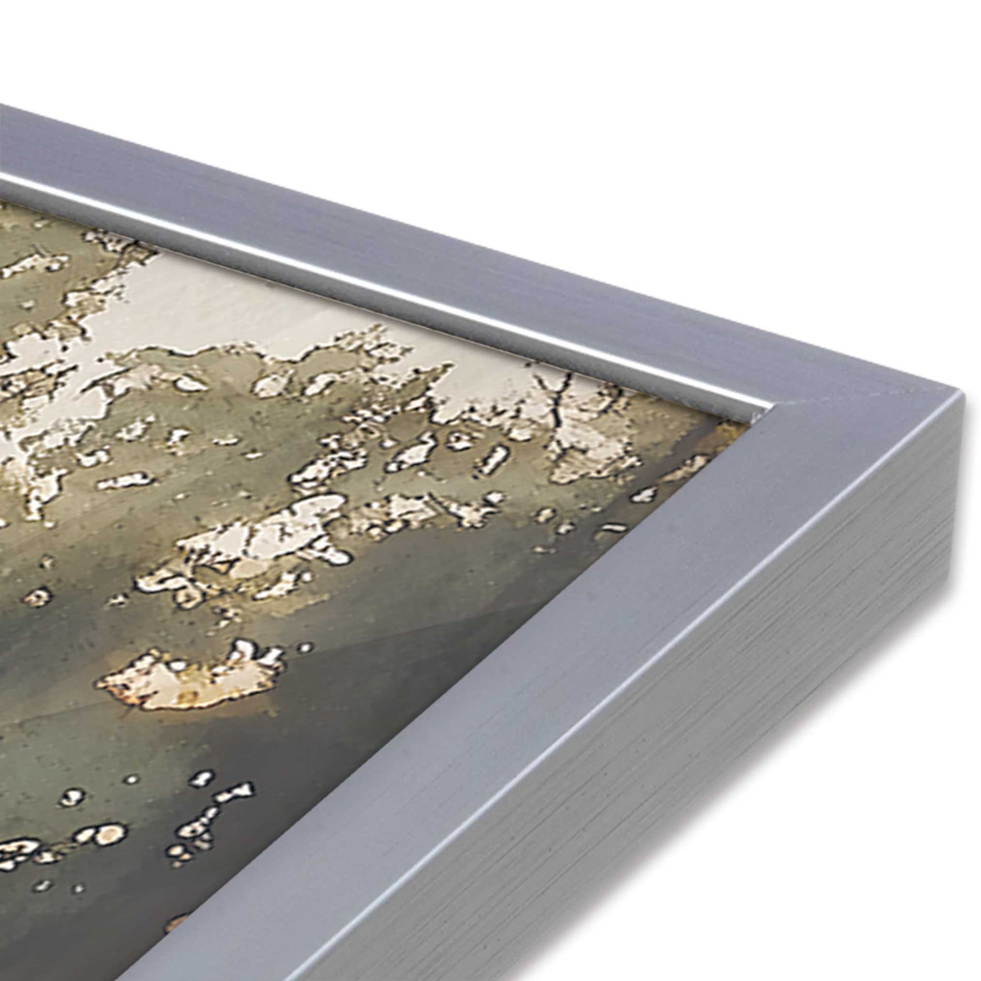 [Color:Polished Chrome], Picture of art in a Polished Chrome frame at an angle
