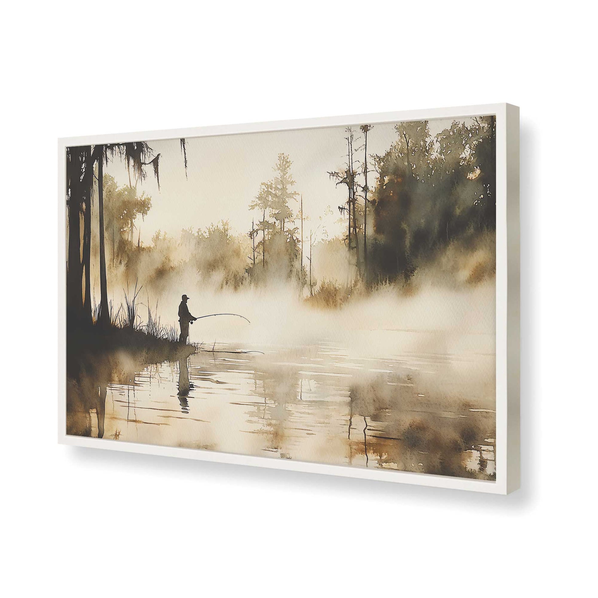[Color:Opaque White], Picture of art in a Opaque White frame of the corner