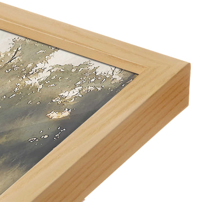 [Color:American Maple], Picture of art in a American Maple frame at an angle