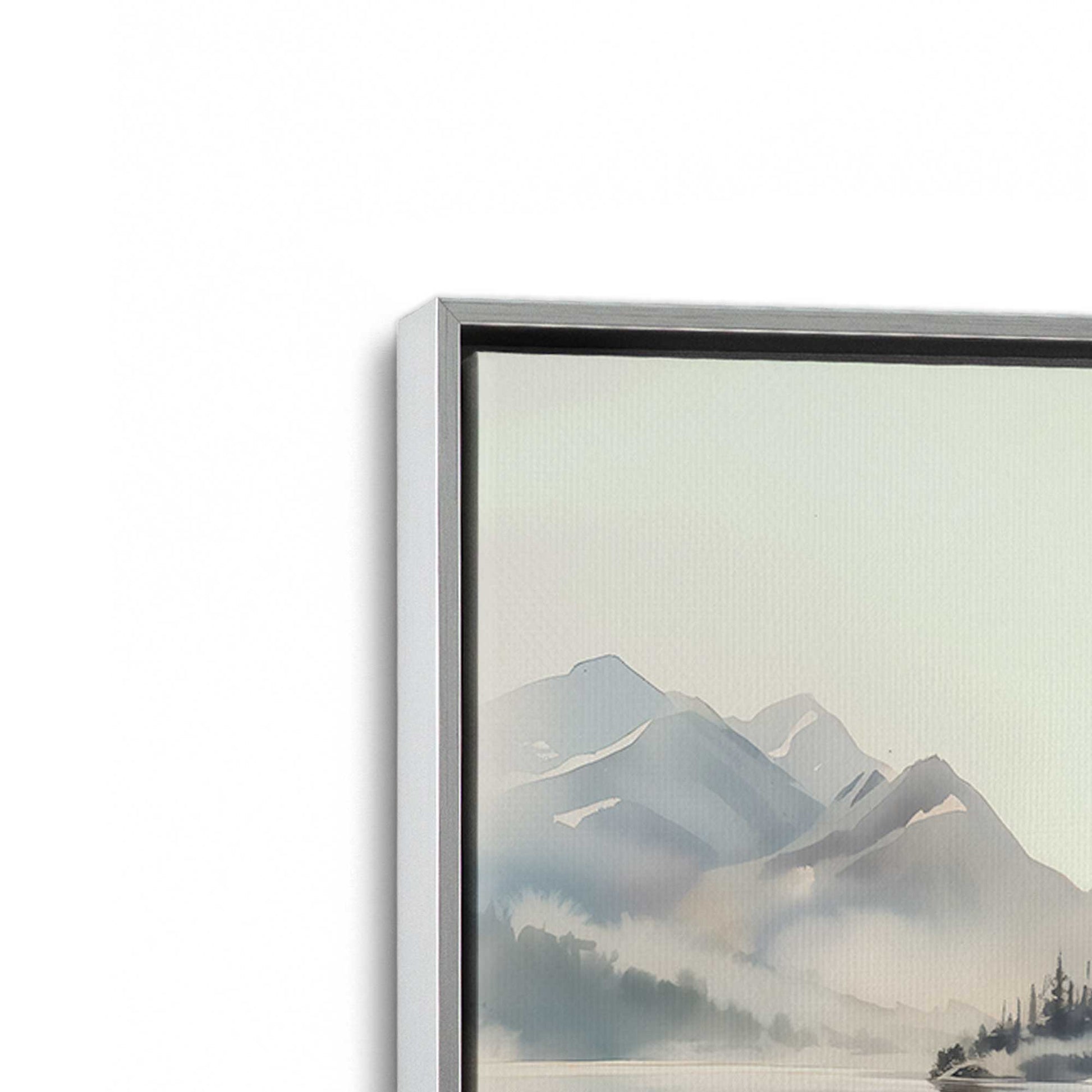 [Color:Polished Chrome], Picture of art in a Polished Chrome frame at an angle