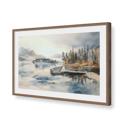[Color:Walnut], Picture of art in a Walnut frame of the corner