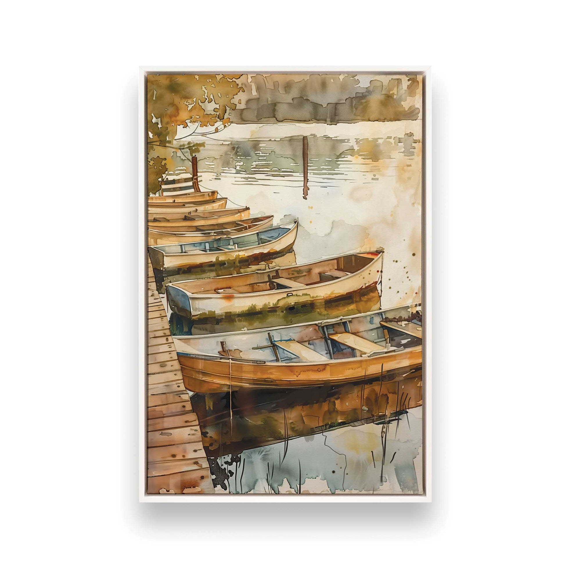[Color:Opaque White], Picture of art in a White frame