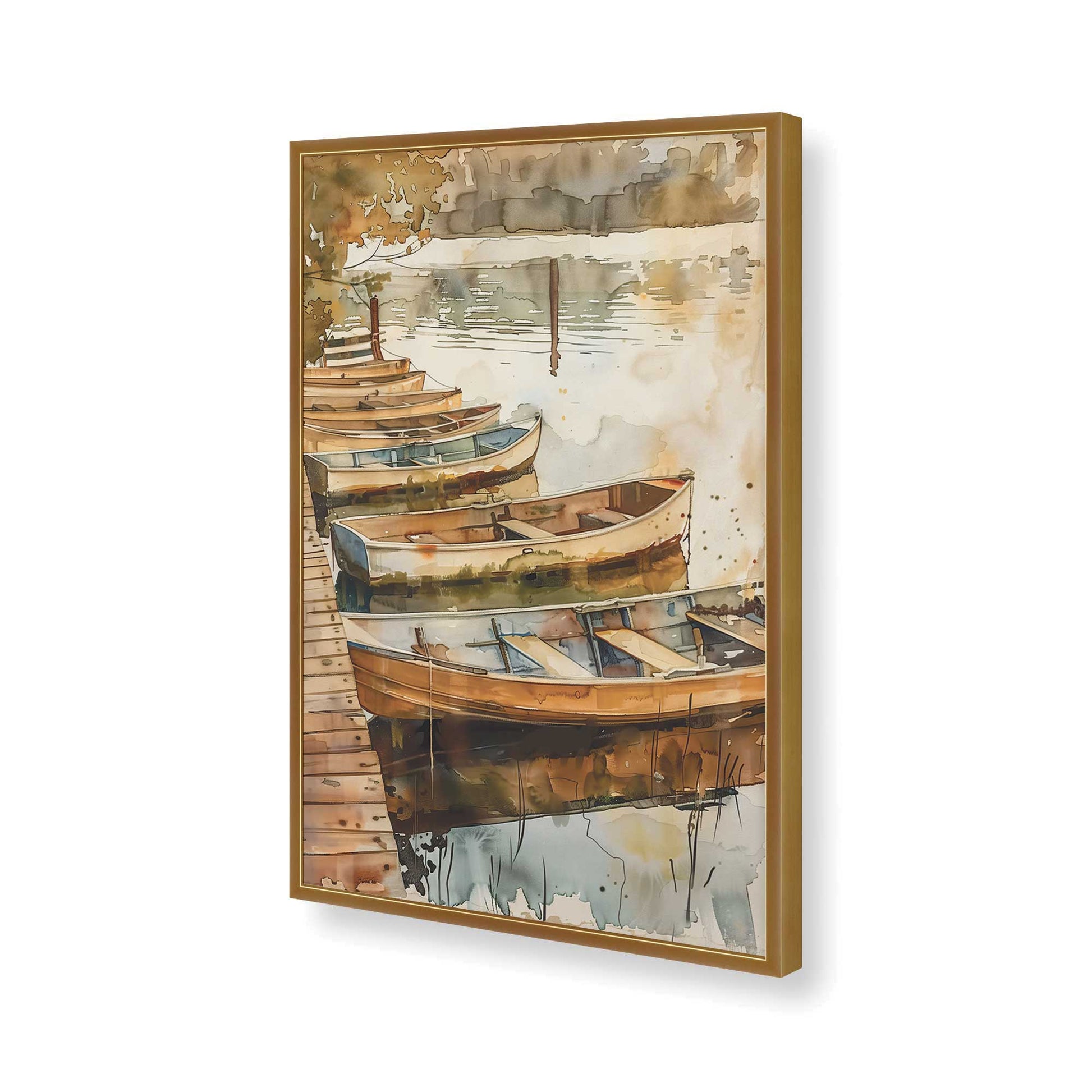 [Color:Polished Gold], Picture of art in a Polished Gold frame of the corner