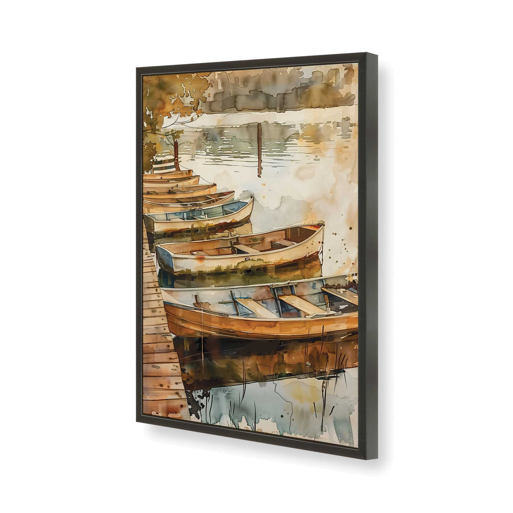[Color:Satin Black], Picture of art in a Satin Black frame of the corner