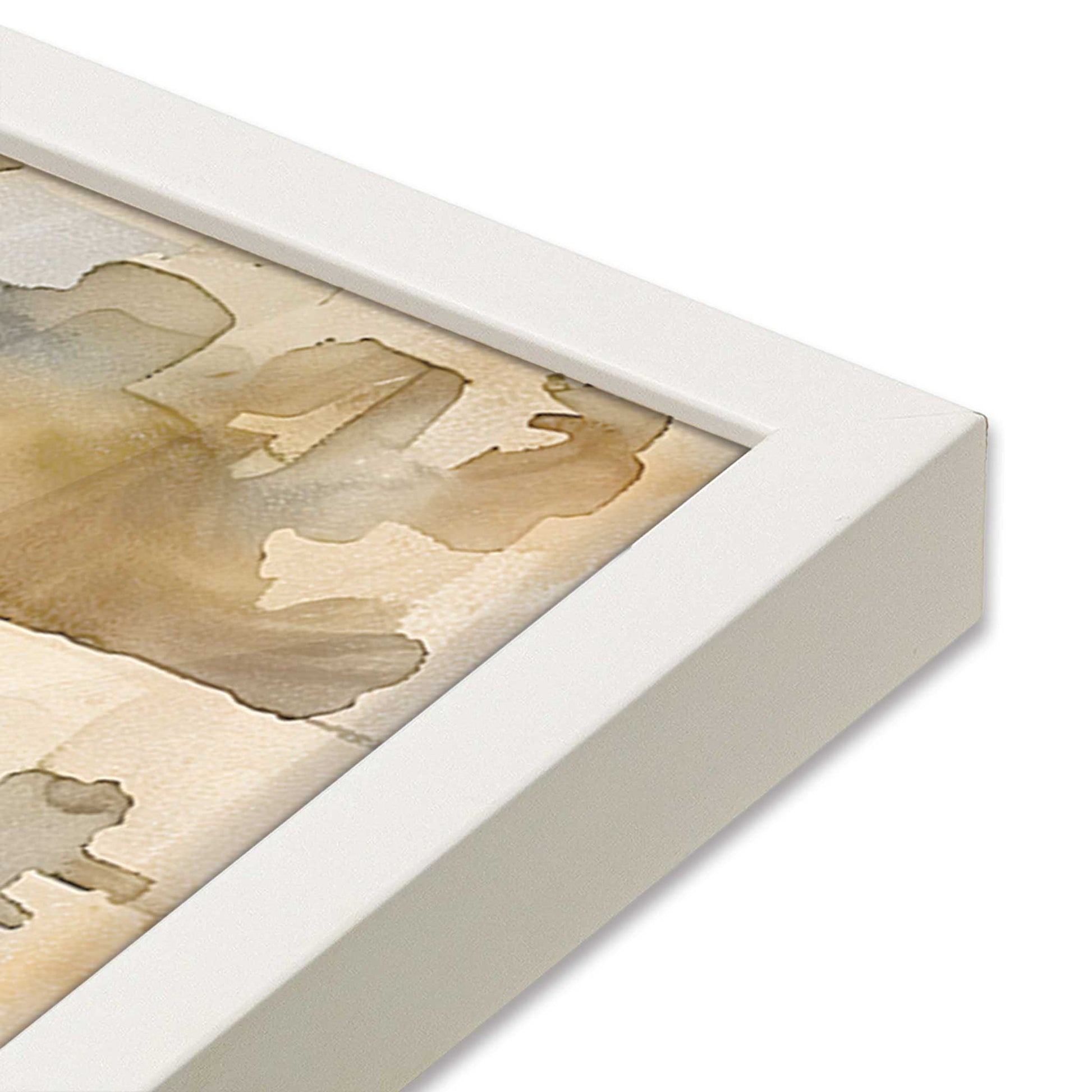 [Color:Opaque White], Picture of art in a Opaque White frame at an angle