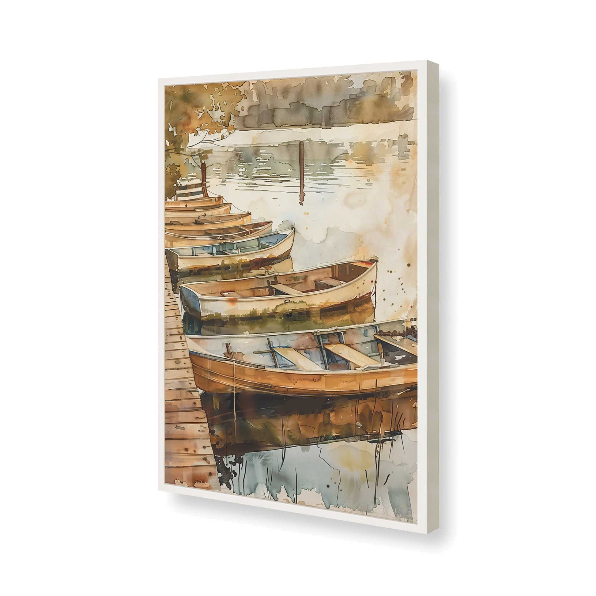 [Color:Opaque White], Picture of art in a Opaque White frame of the corner
