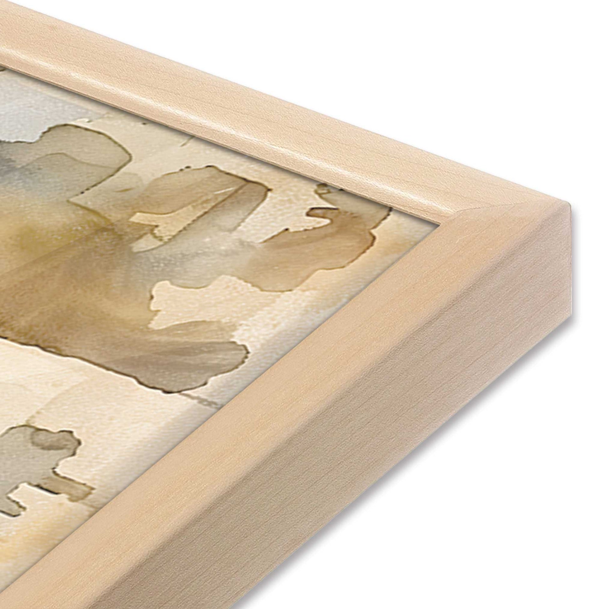 [Color:Raw Maple], Picture of art in a Raw Maple frame at an angle