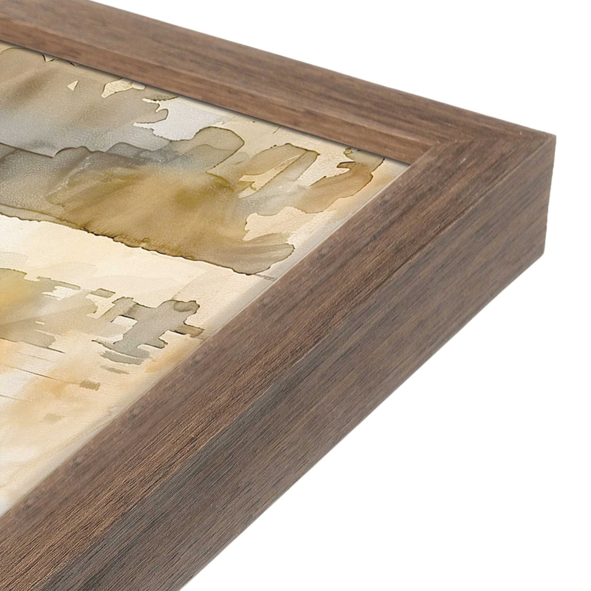 [Color:Walnut], Picture of art in a Walnut frame at an angle