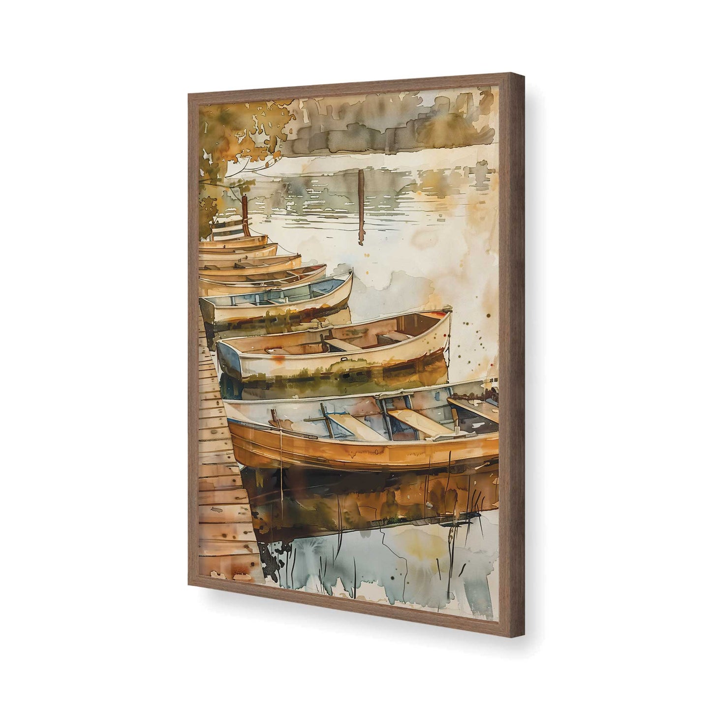 [Color:Walnut], Picture of art in a Walnut frame of the corner