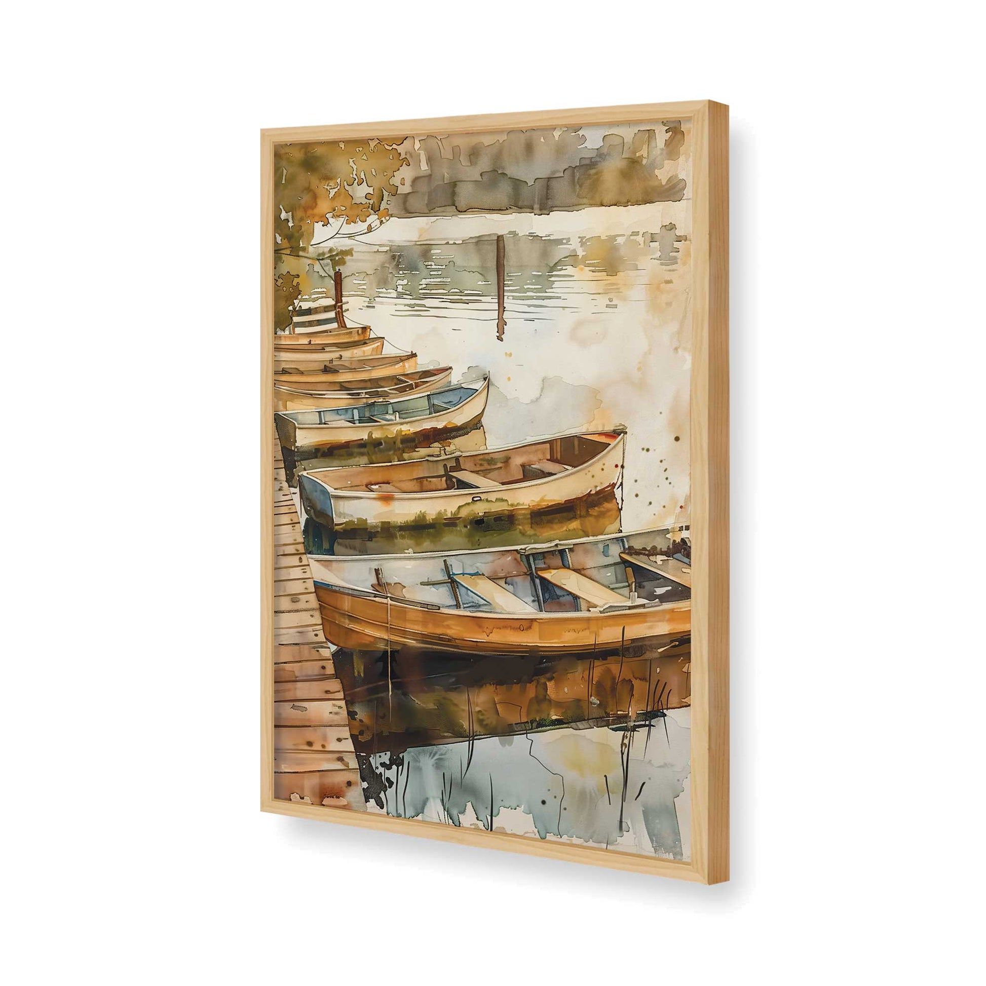 [Color:American Maple], Picture of art in a American Maple frame of the corner