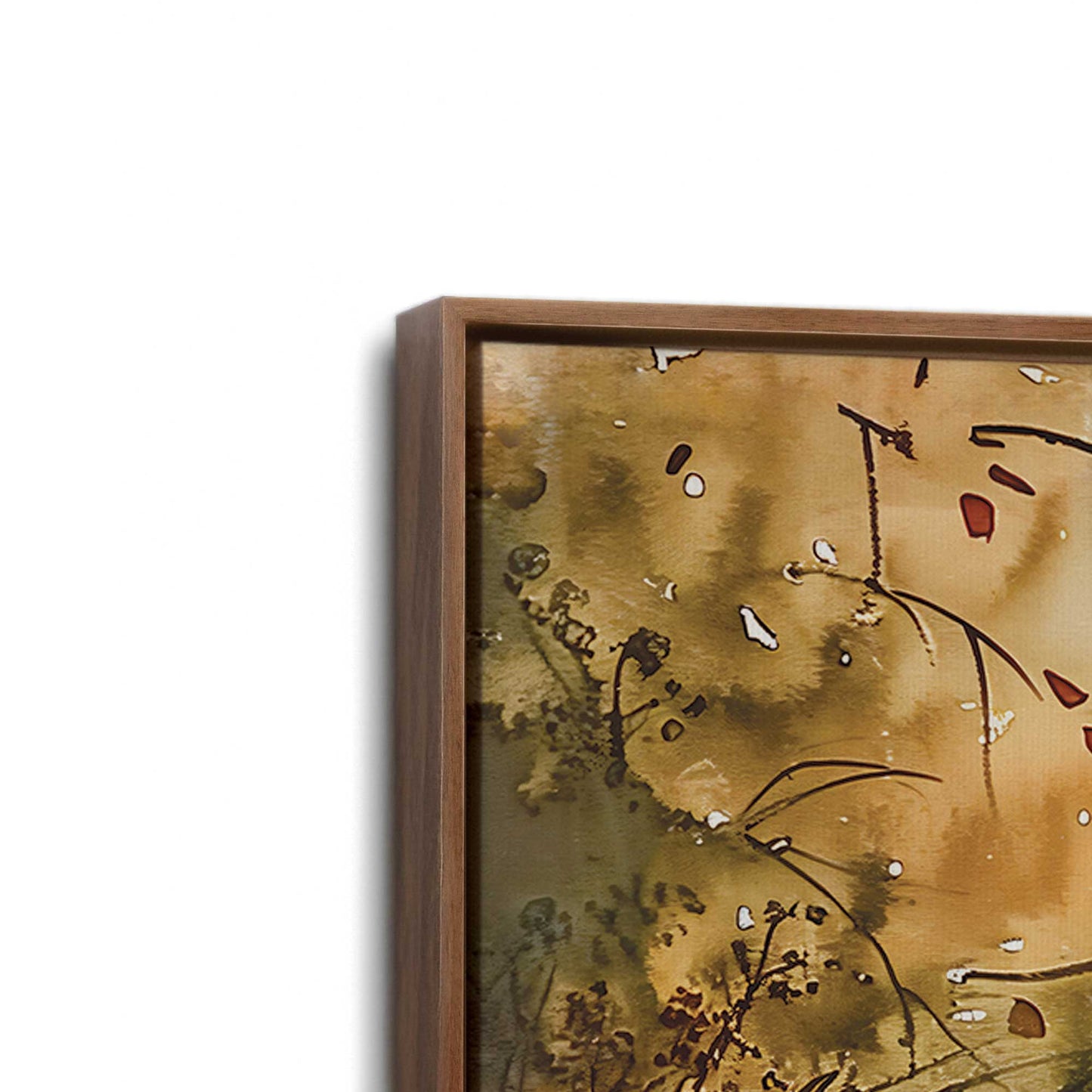 [Color:Walnut], Picture of art in a Walnut frame at an angle