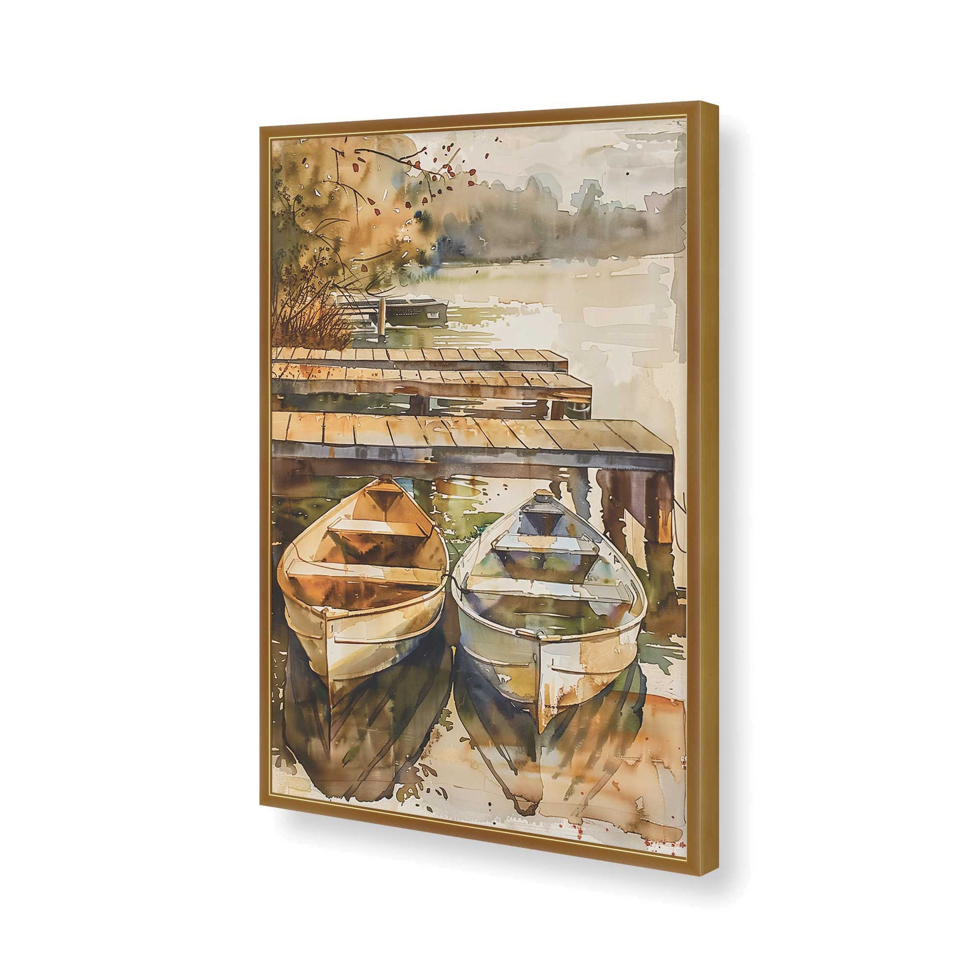 [Color:Polished Gold], Picture of art in a Polished Gold frame of the corner