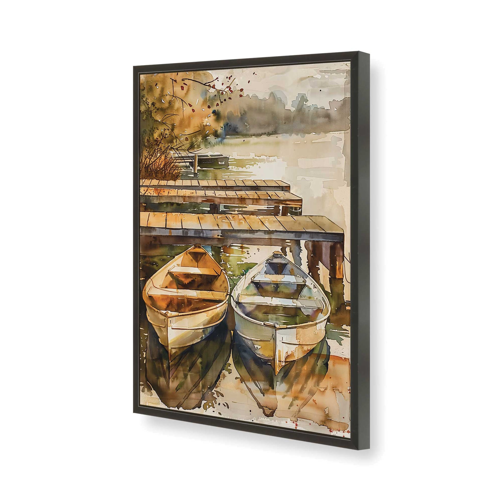 [Color:Satin Black], Picture of art in a Satin Black frame of the corner