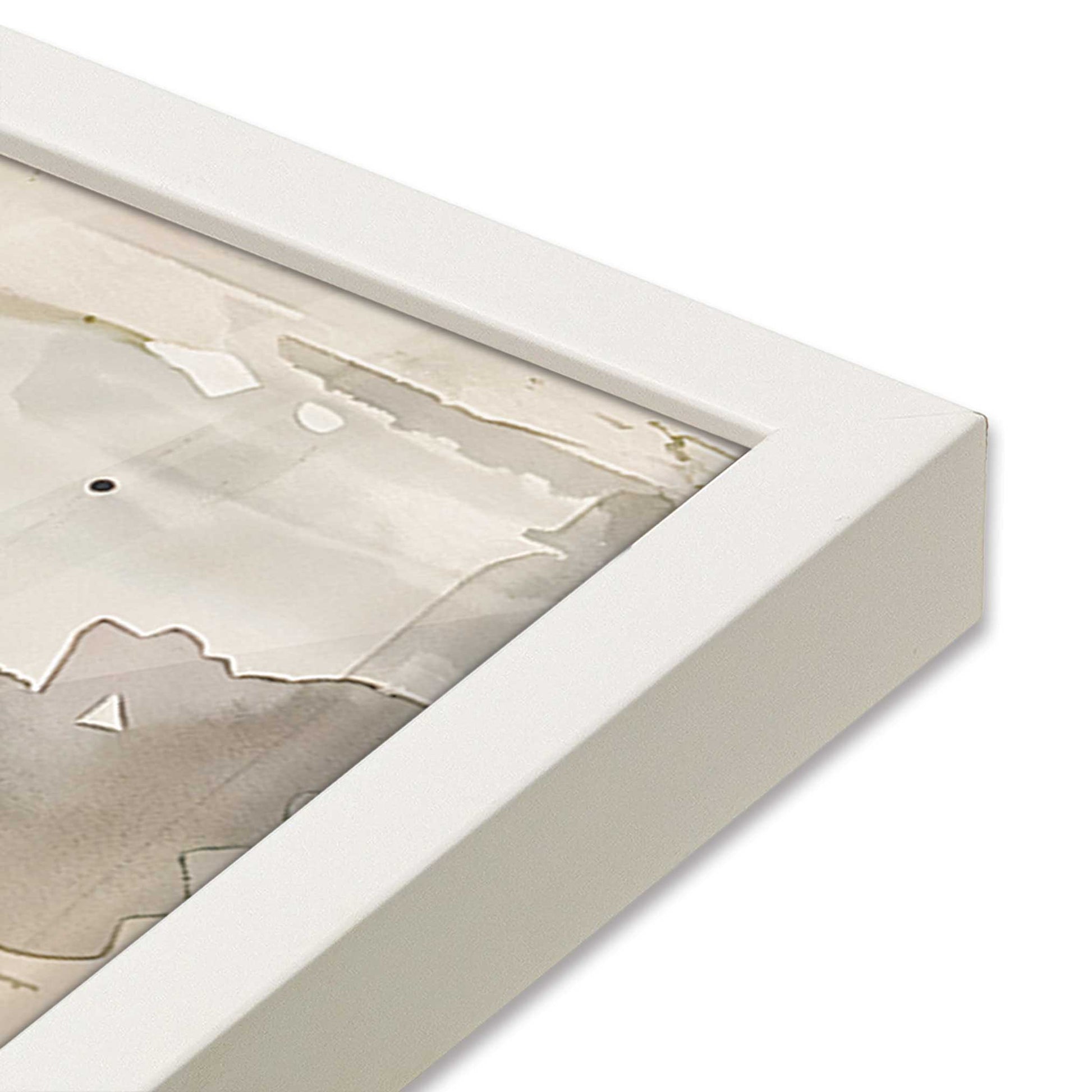 [Color:Opaque White], Picture of art in a Opaque White frame at an angle