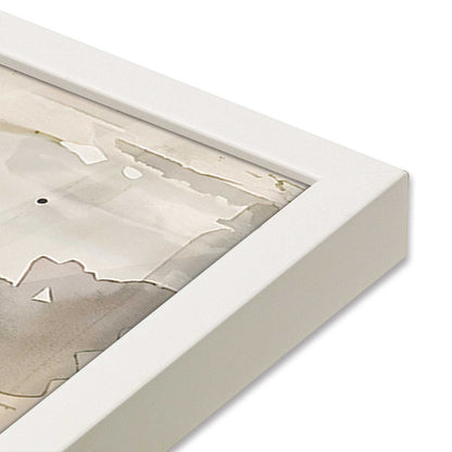 [Color:Opaque White], Picture of art in a Opaque White frame at an angle