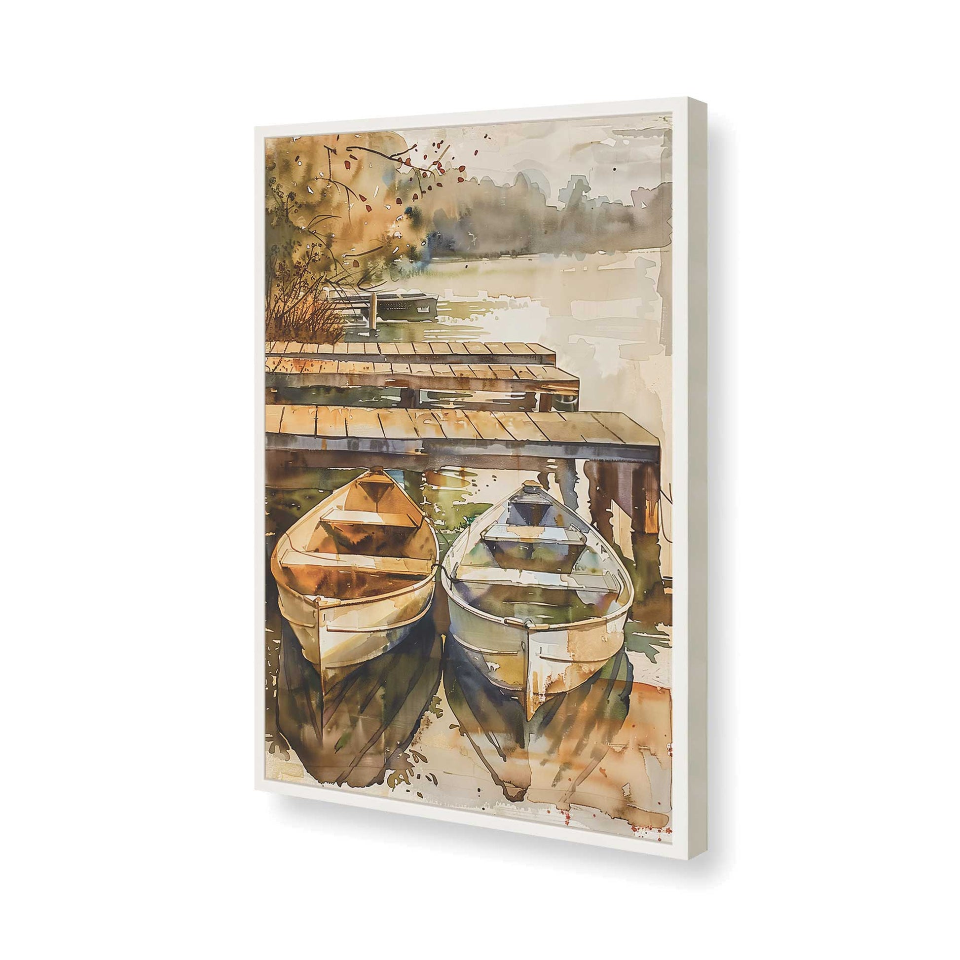 [Color:Opaque White], Picture of art in a Opaque White frame of the corner