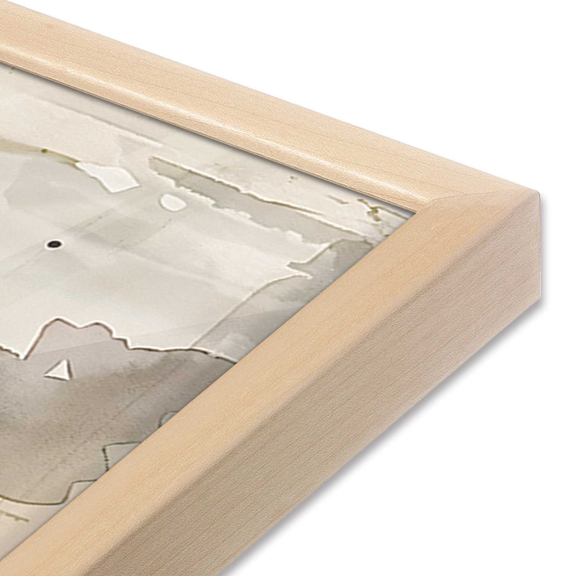 [Color:Raw Maple], Picture of art in a Raw Maple frame at an angle