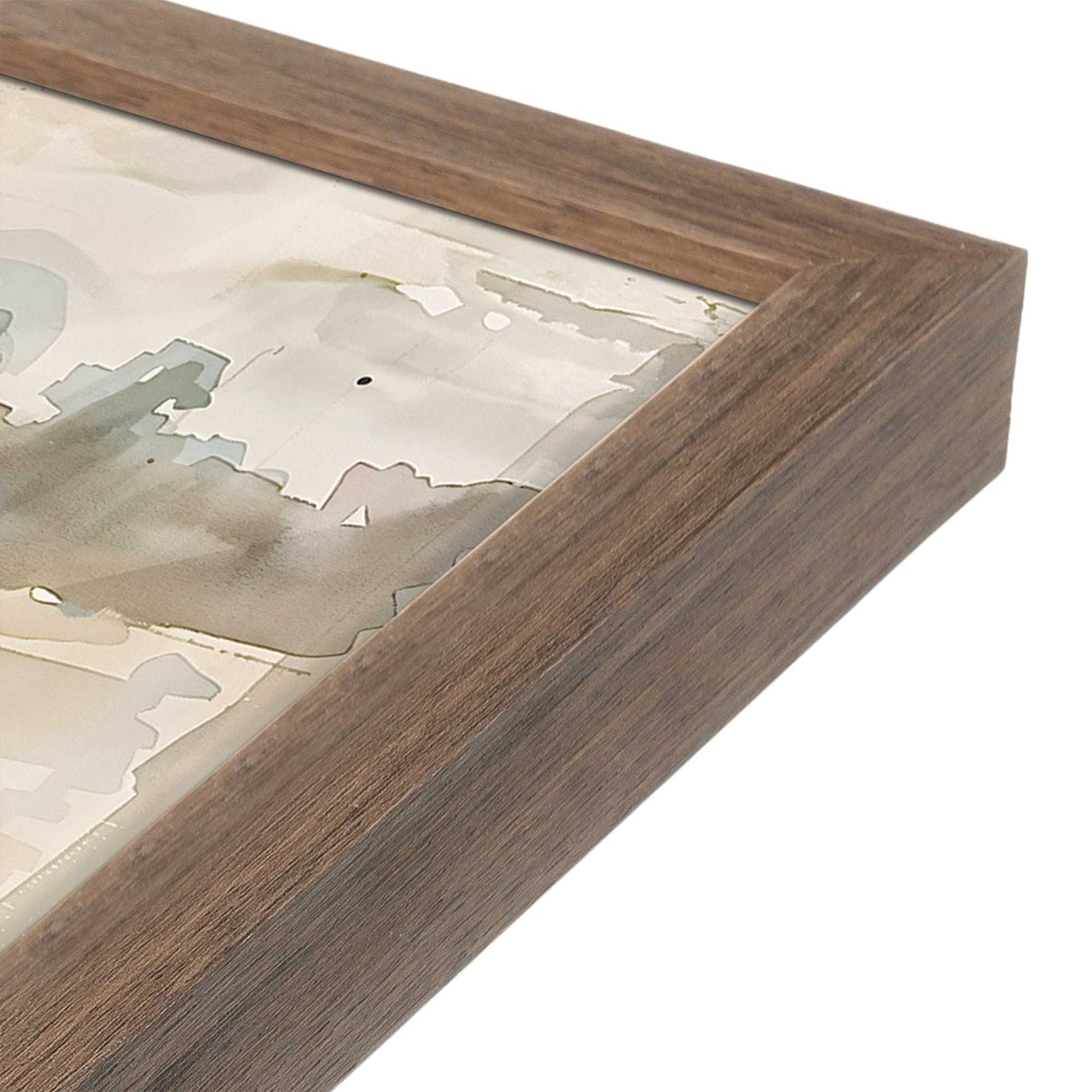 [Color:Walnut], Picture of art in a Walnut frame at an angle