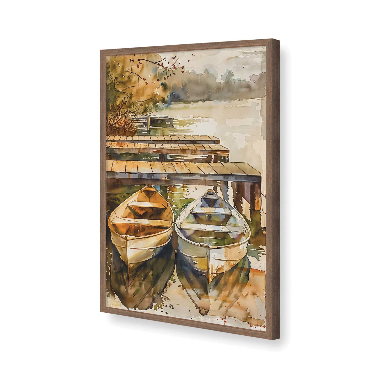 [Color:Walnut], Picture of art in a Walnut frame of the corner