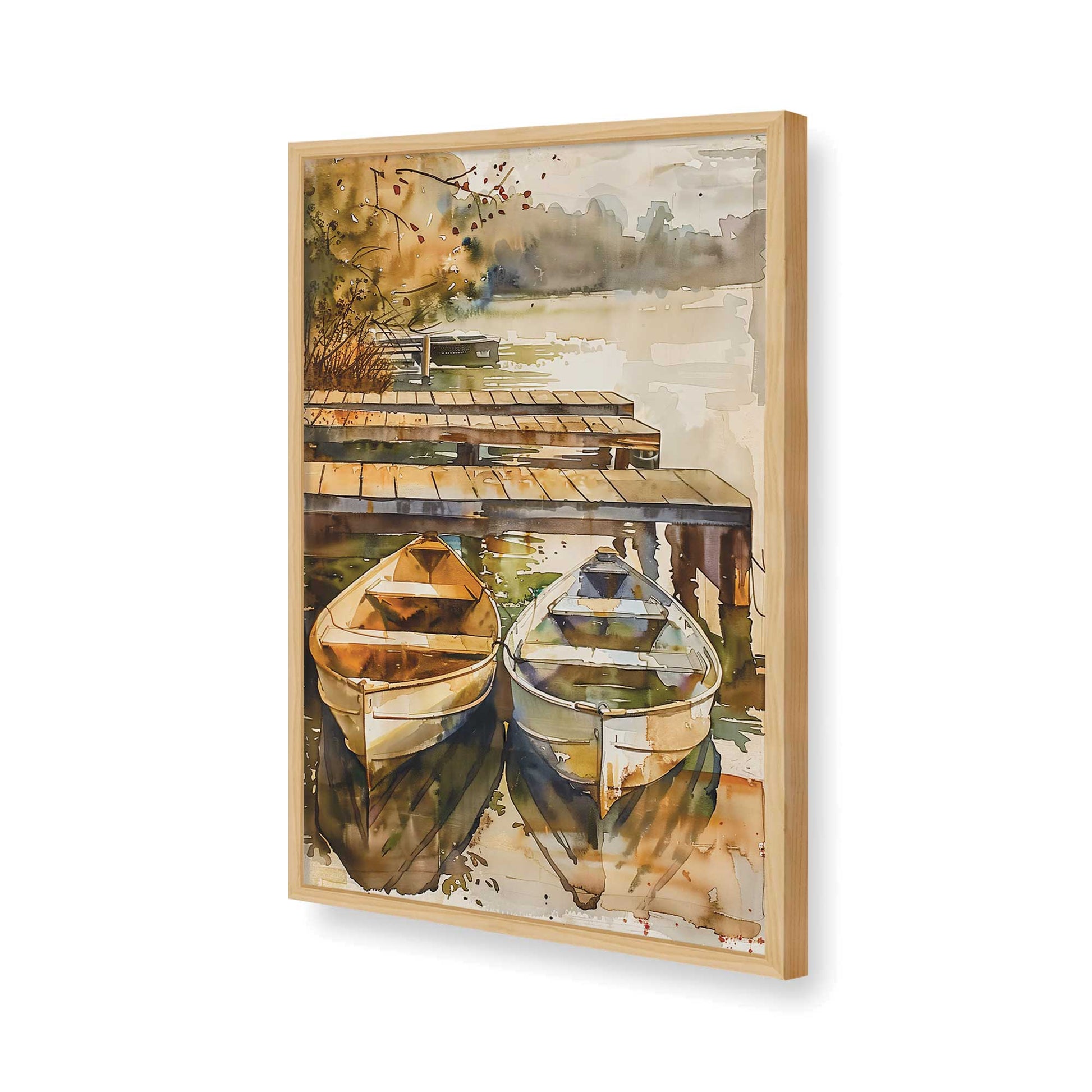 [Color:American Maple], Picture of art in a American Maple frame of the corner