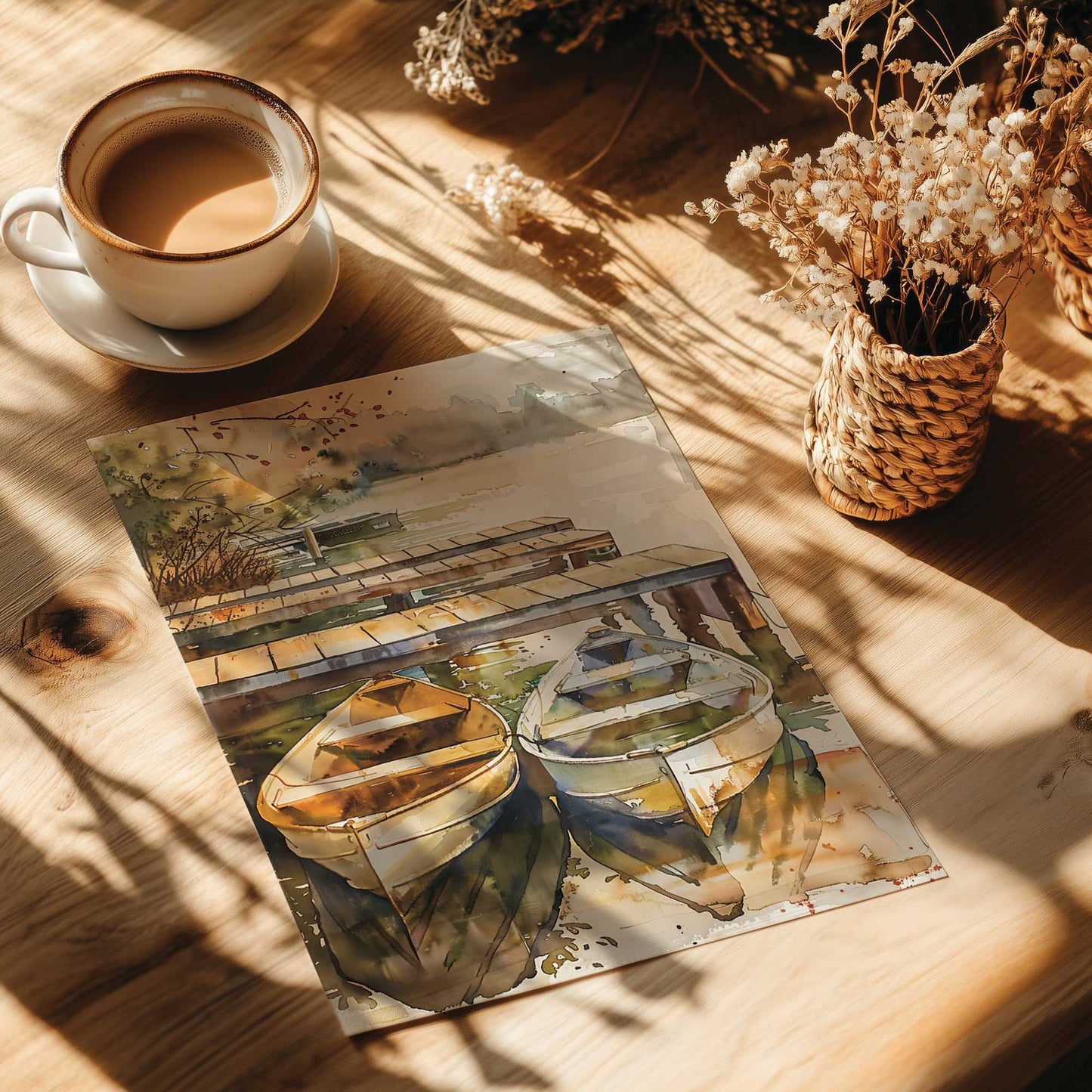 Still Waters and Canoes Print