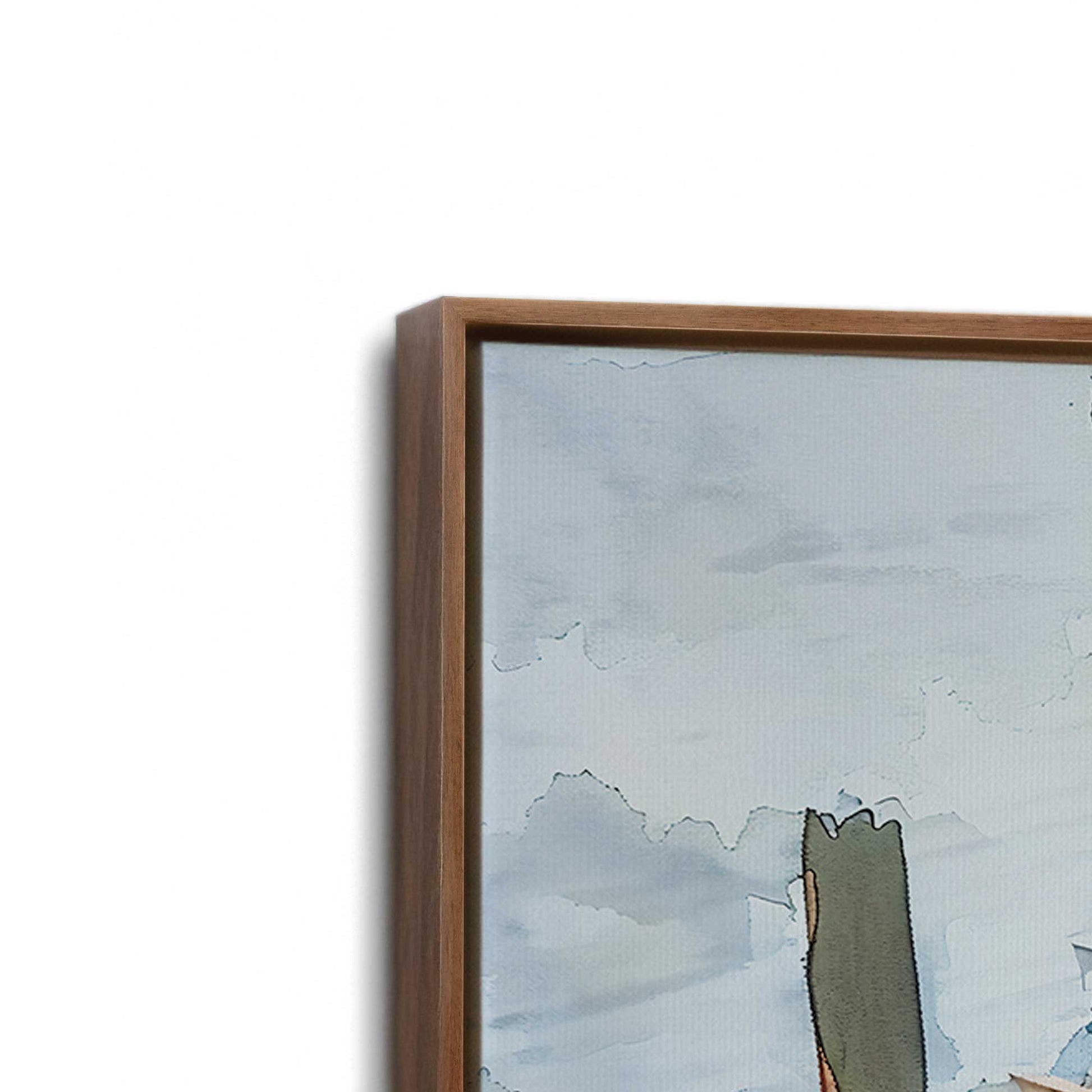 [Color:Walnut], Picture of art in a Walnut frame at an angle