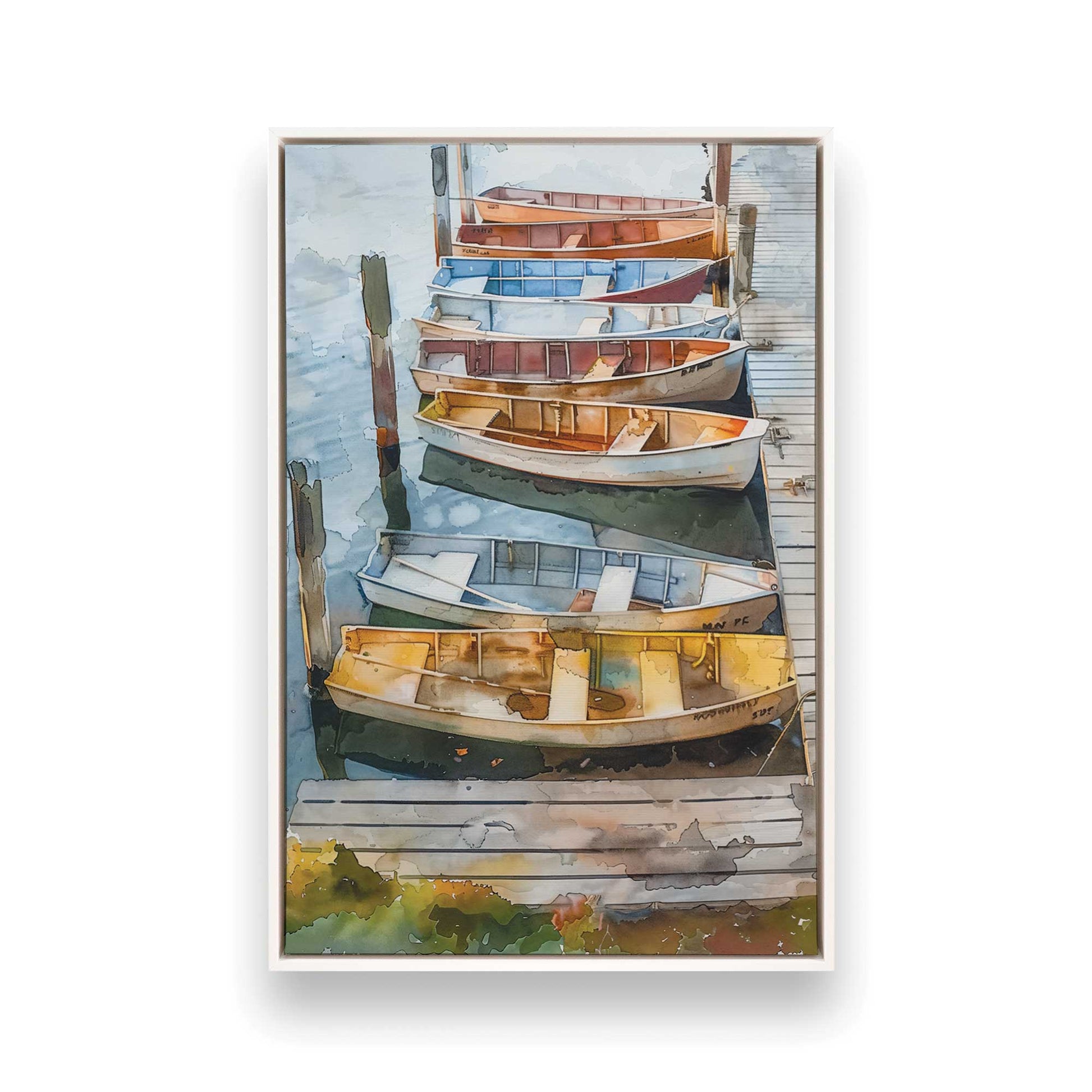[Color:Opaque White], Picture of art in a White frame