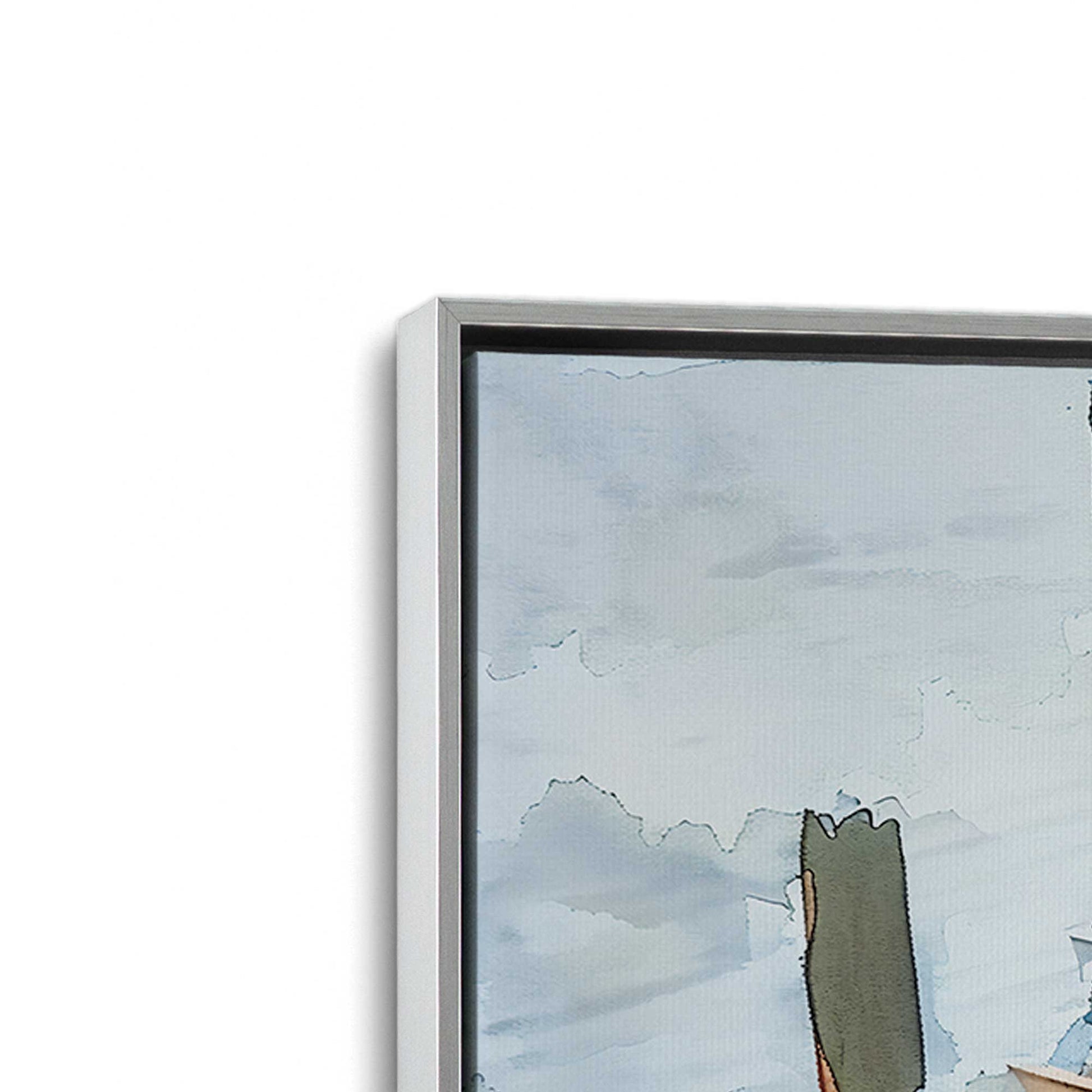 [Color:Polished Chrome], Picture of art in a Polished Chrome frame at an angle