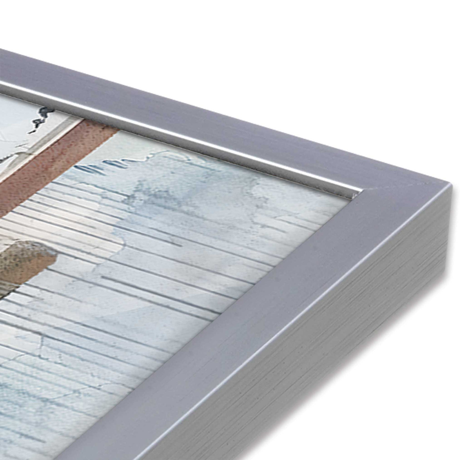 [Color:Polished Chrome], Picture of art in a Polished Chrome frame at an angle