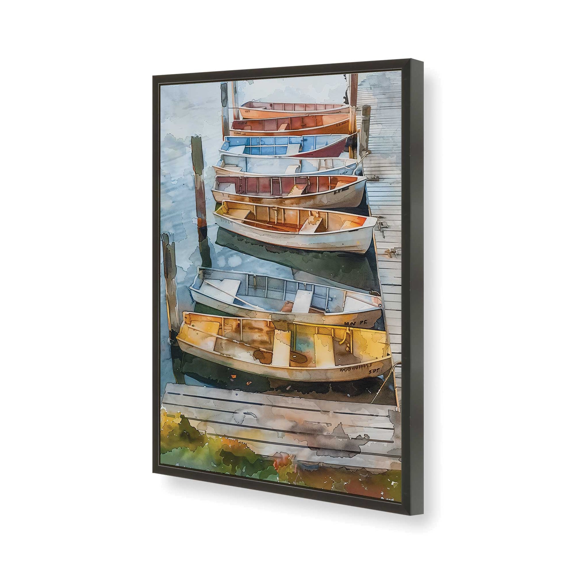 [Color:Satin Black], Picture of art in a Satin Black frame of the corner