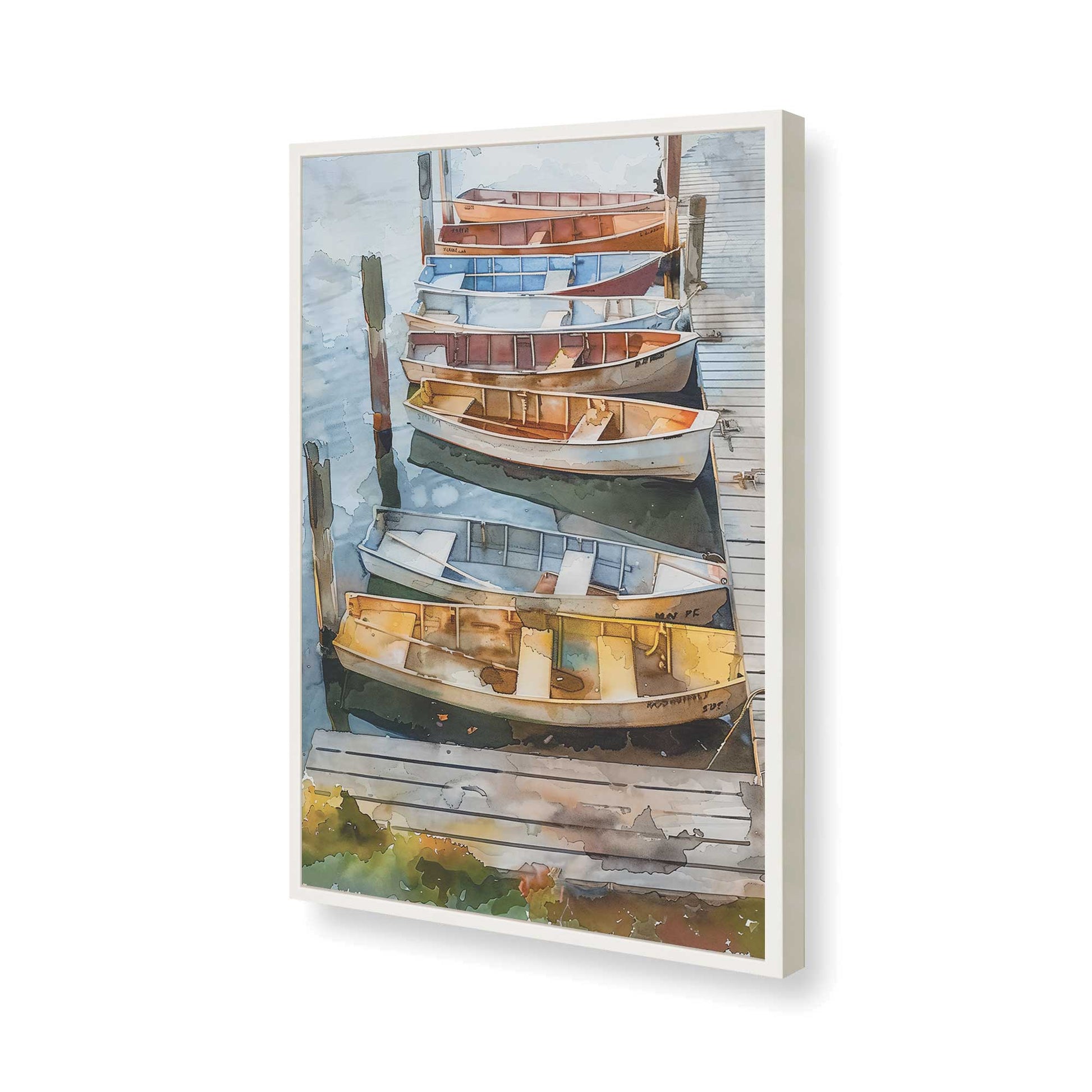 [Color:Opaque White], Picture of art in a Opaque White frame of the corner