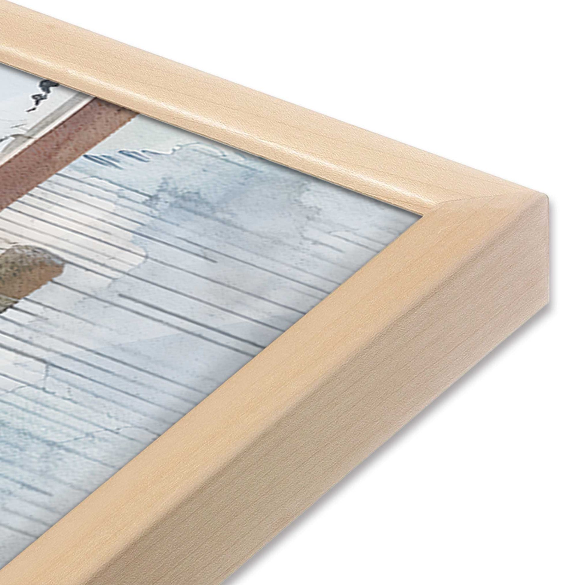 [Color:Raw Maple], Picture of art in a Raw Maple frame at an angle