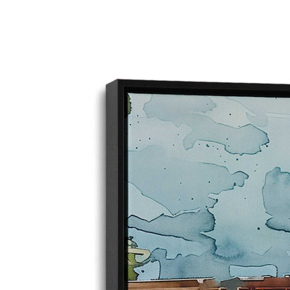 [Color:Satin Black], Picture of art in a Satin Black frame at an angle