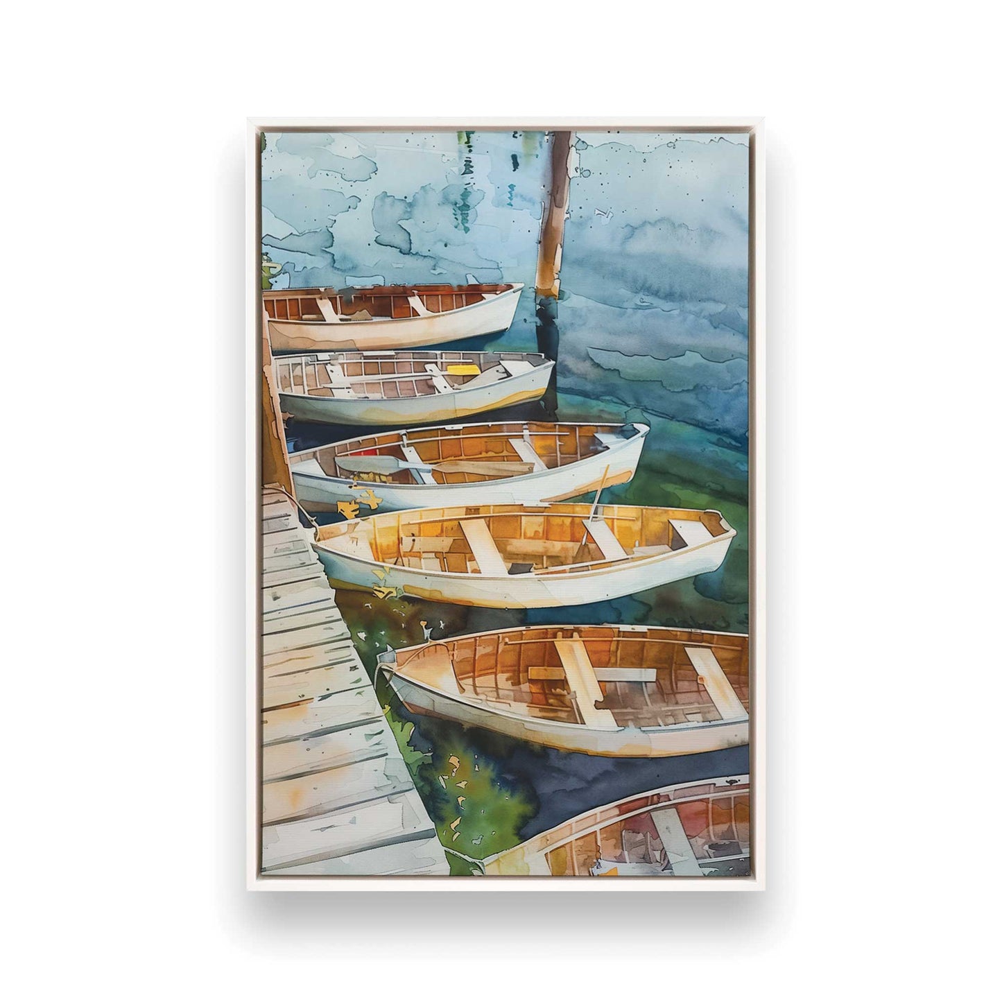 [Color:Opaque White], Picture of art in a White frame
