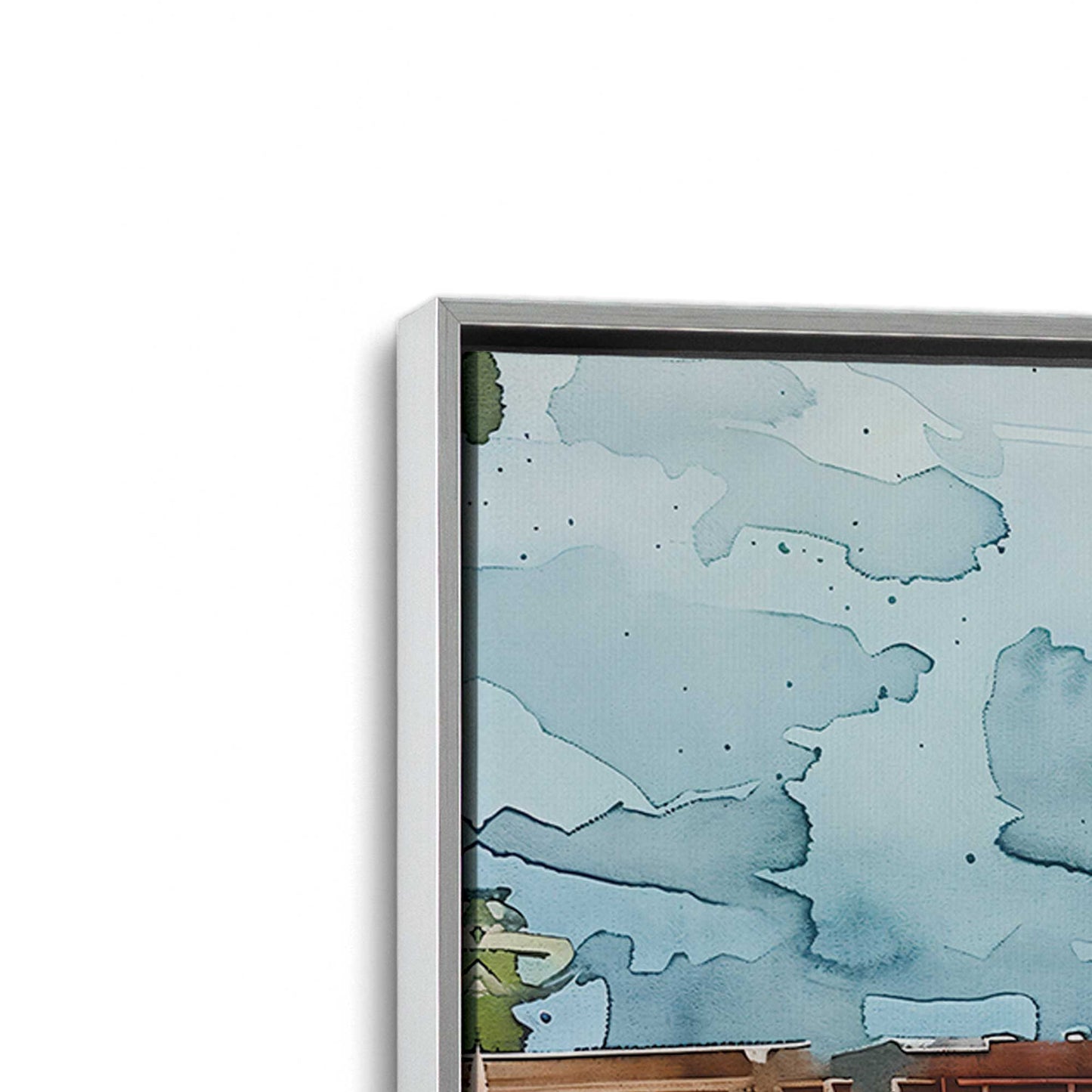 [Color:Polished Chrome], Picture of art in a Polished Chrome frame at an angle