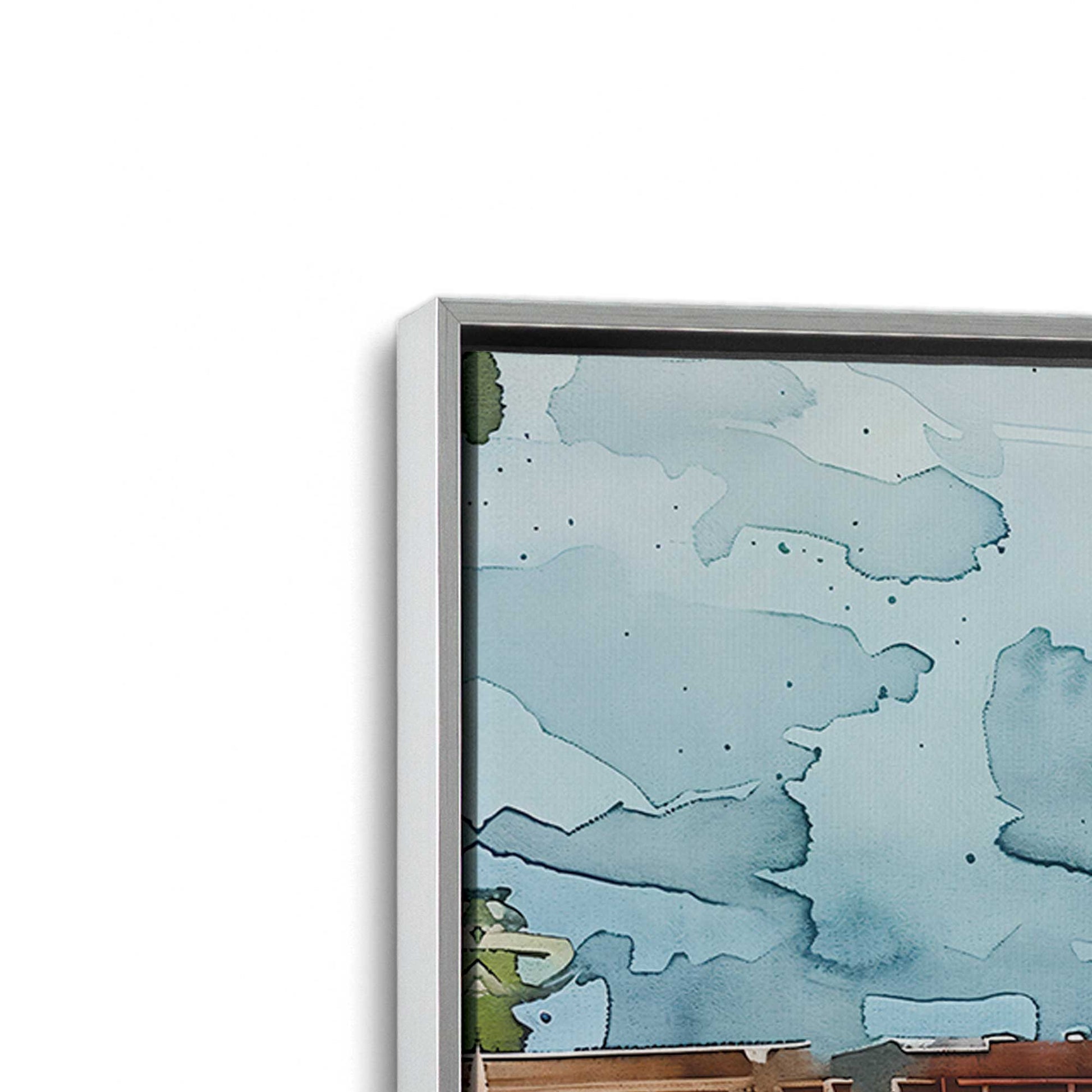 [Color:Polished Chrome], Picture of art in a Polished Chrome frame at an angle