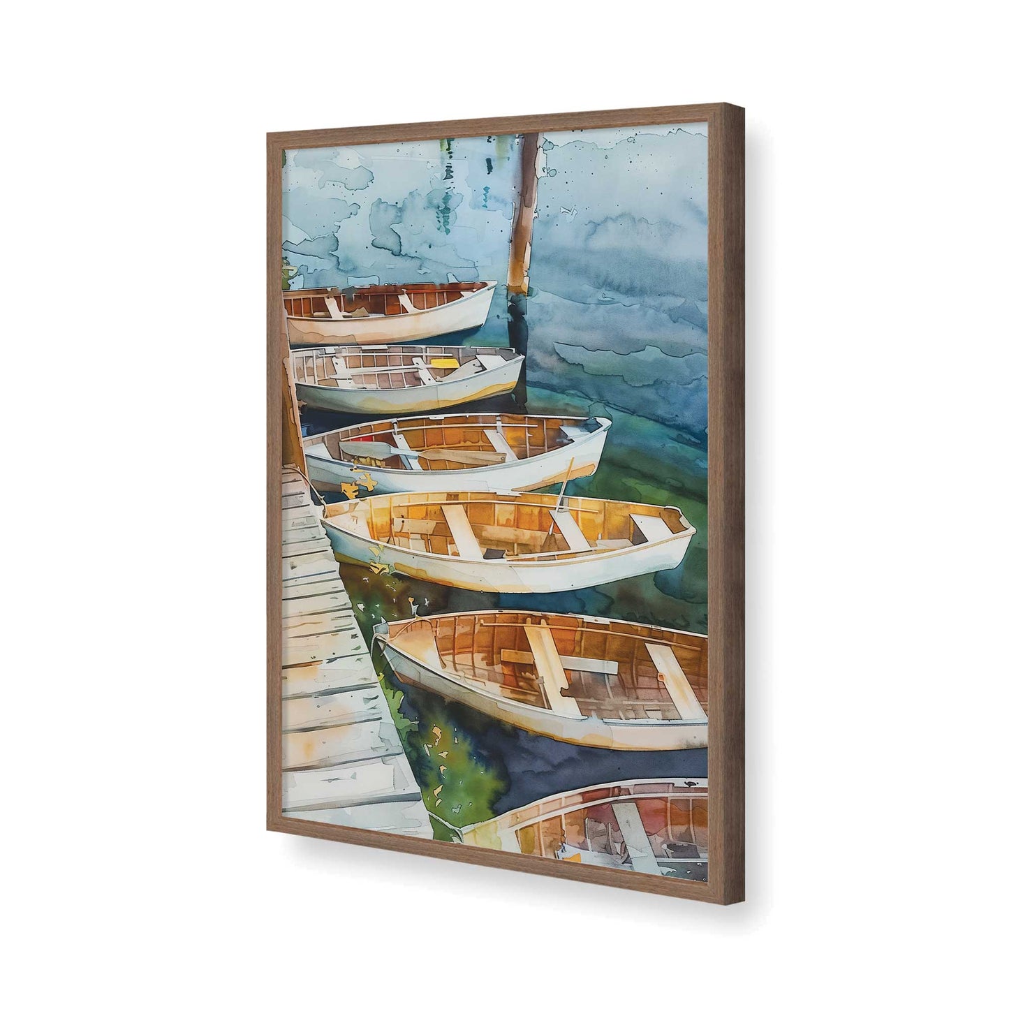 [Color:Walnut], Picture of art in a Walnut frame of the corner