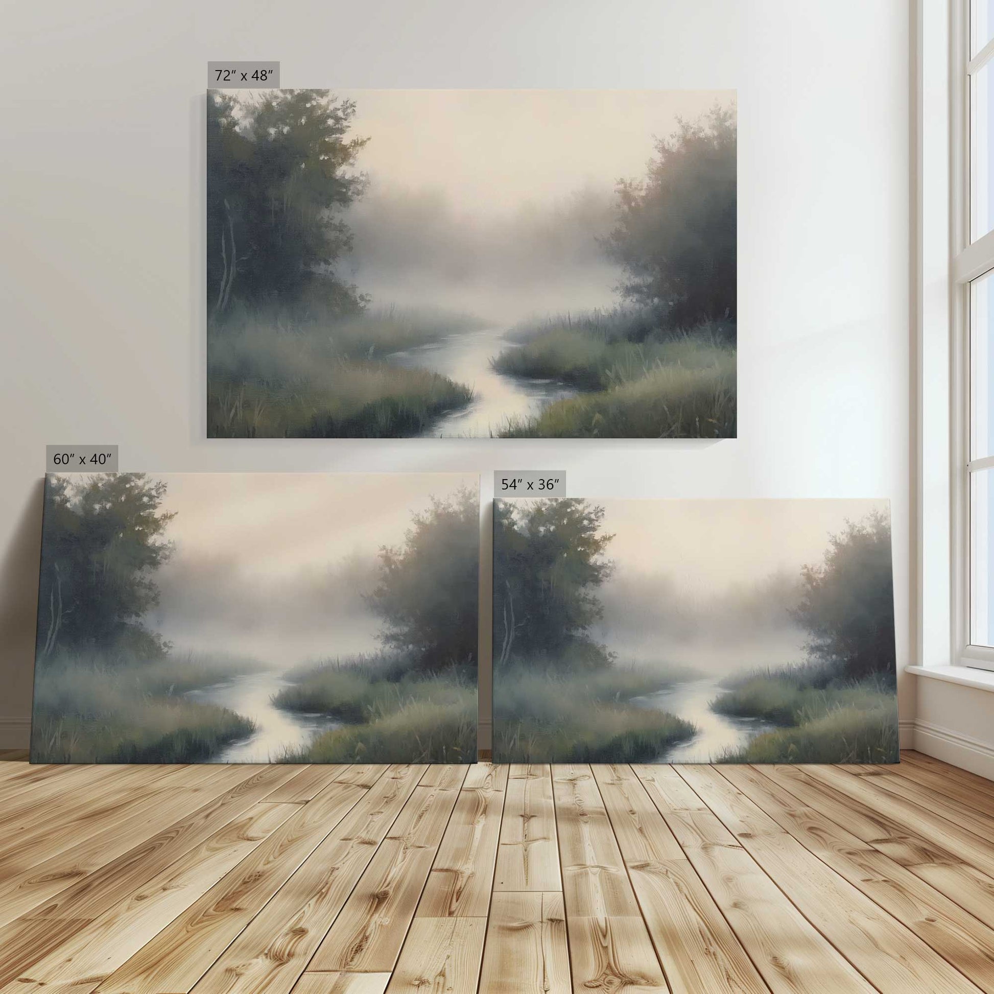 [Color:Stretched Canvas], Image showing the size comparisons