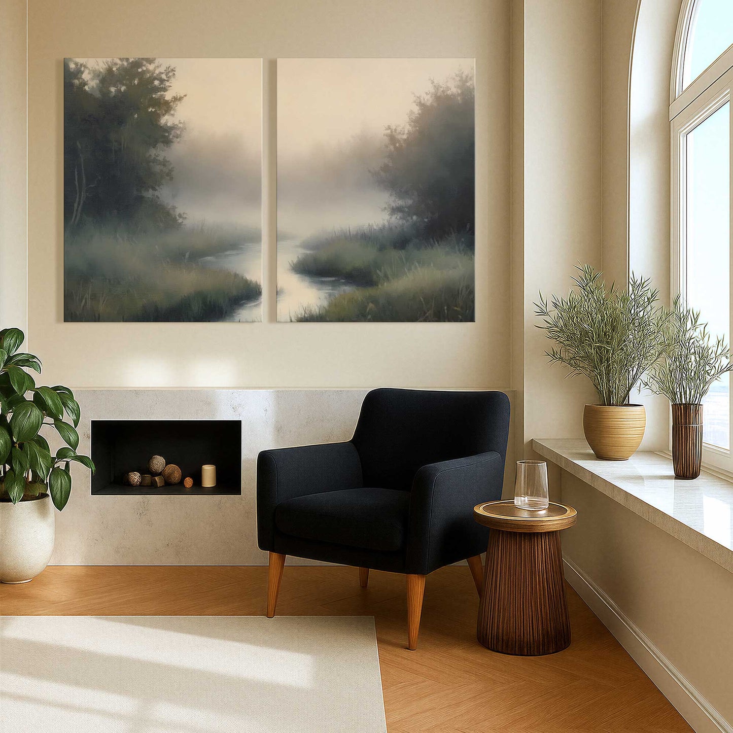 [Color:Stretched Canvas], Picture of art in a room