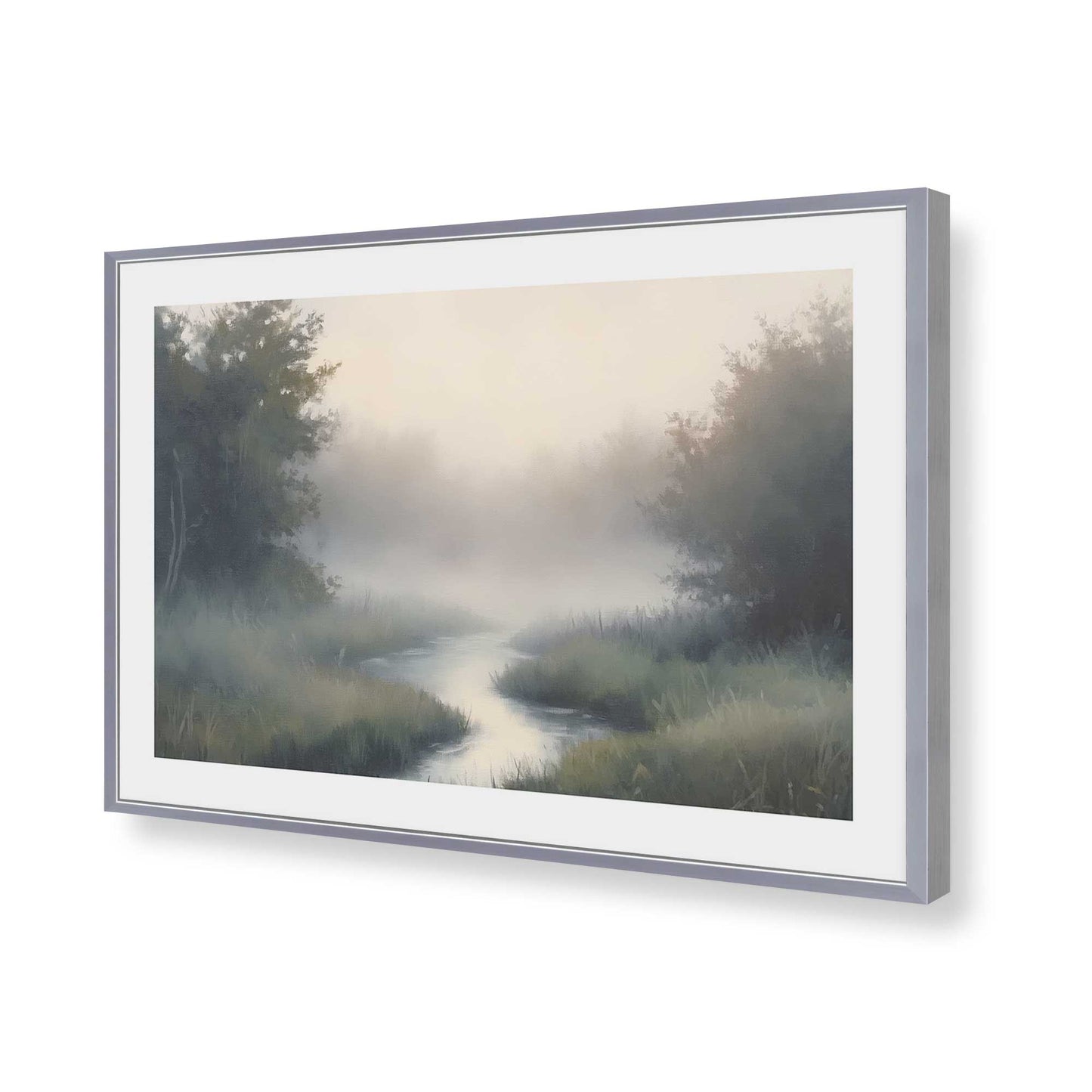 [Color:Polished Chrome], Picture of art in a Polished Chrome frame of the corner