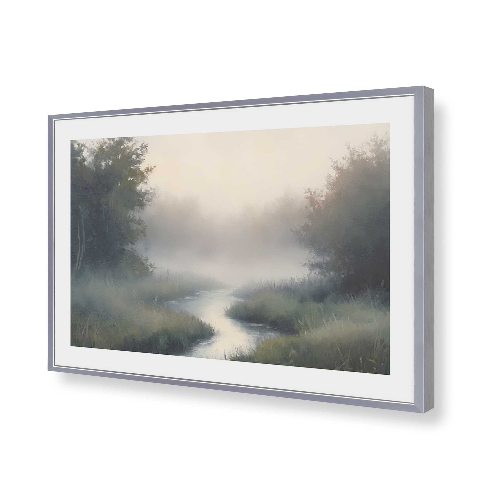 [Color:Polished Chrome], Picture of art in a Polished Chrome frame of the corner
