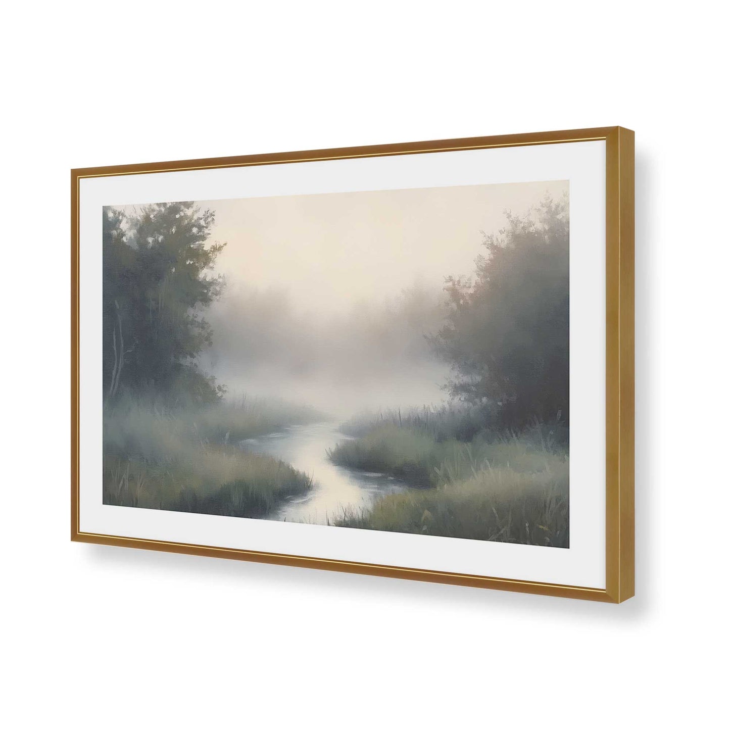[Color:Polished Gold], Picture of art in a Polished Gold frame of the corner