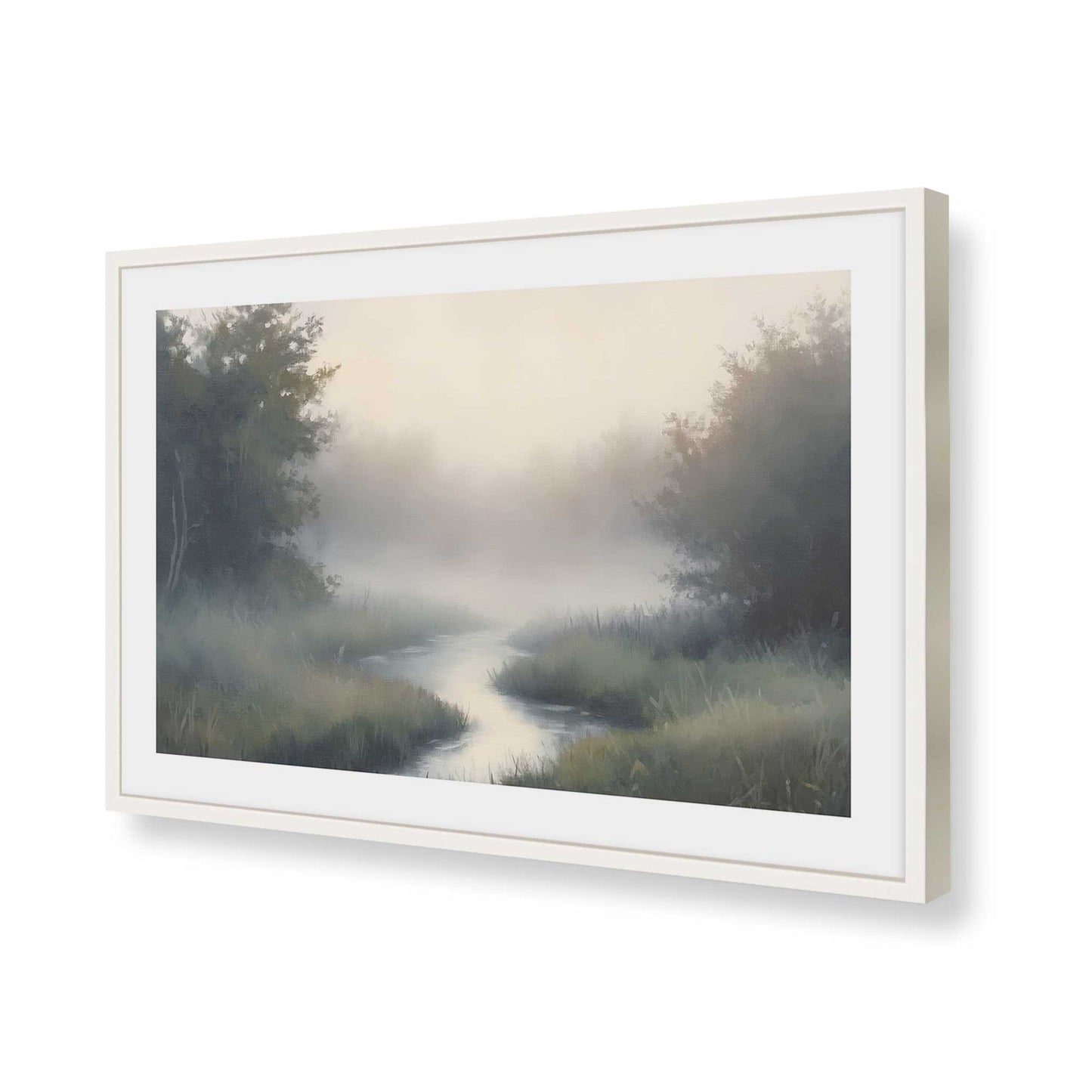 [Color:Opaque White], Picture of art in a Opaque White frame of the corner